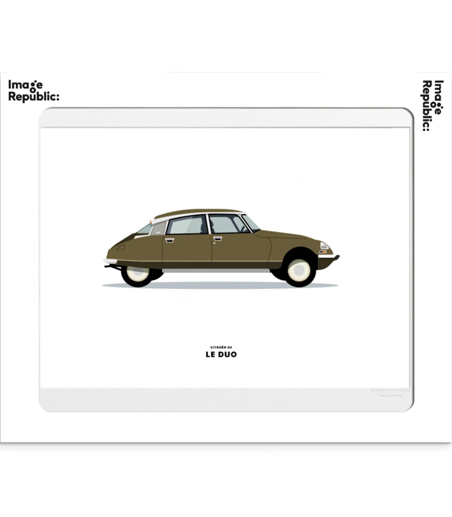 Affiche Le Duo Voiture Citroen DS marron-Image Republic Flash Sale