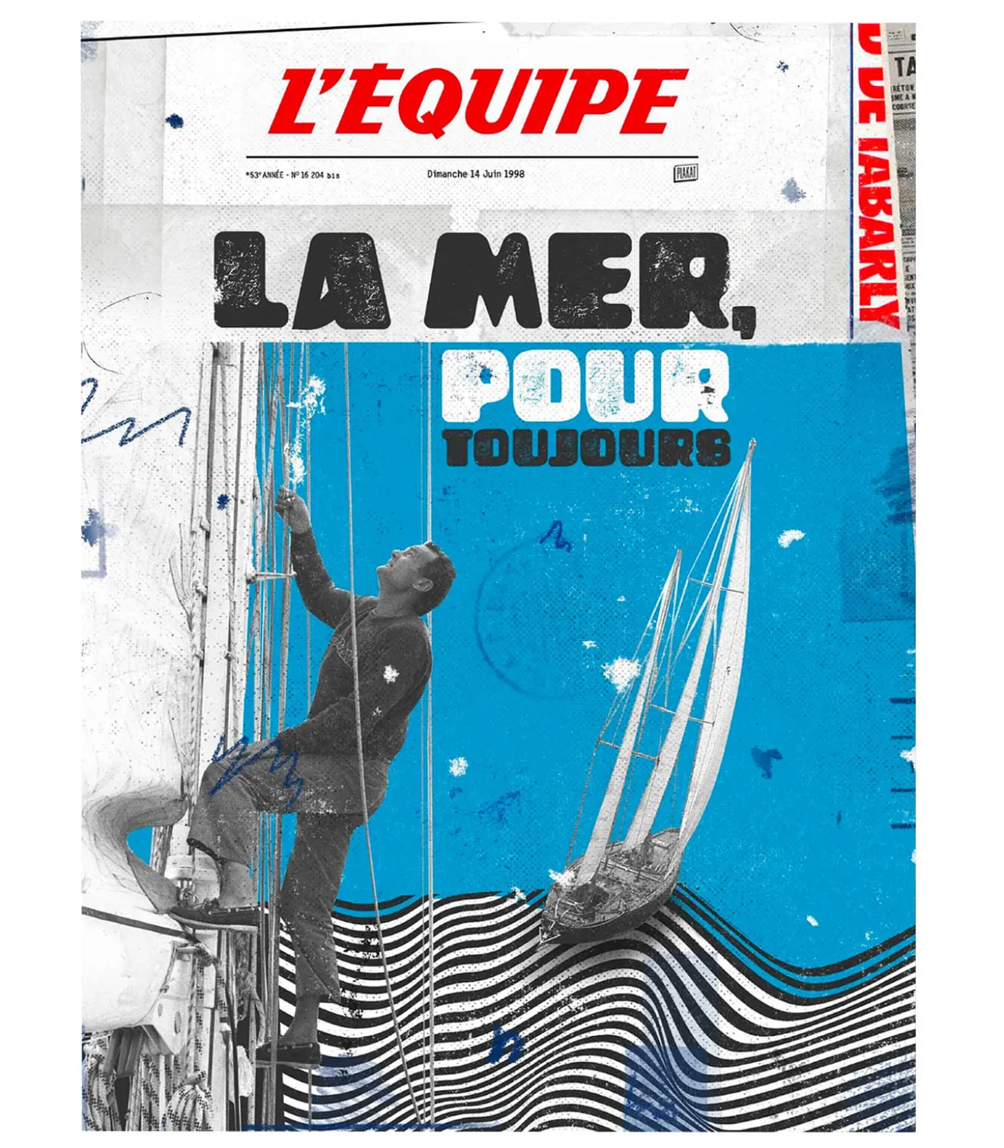 Affiche L'Equipe Tabarly 50 x 70 cm-Plakat Online