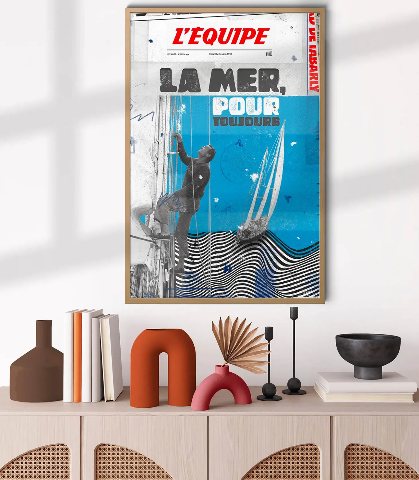 Affiche L'Equipe Tabarly 50 x 70 cm-Plakat Online