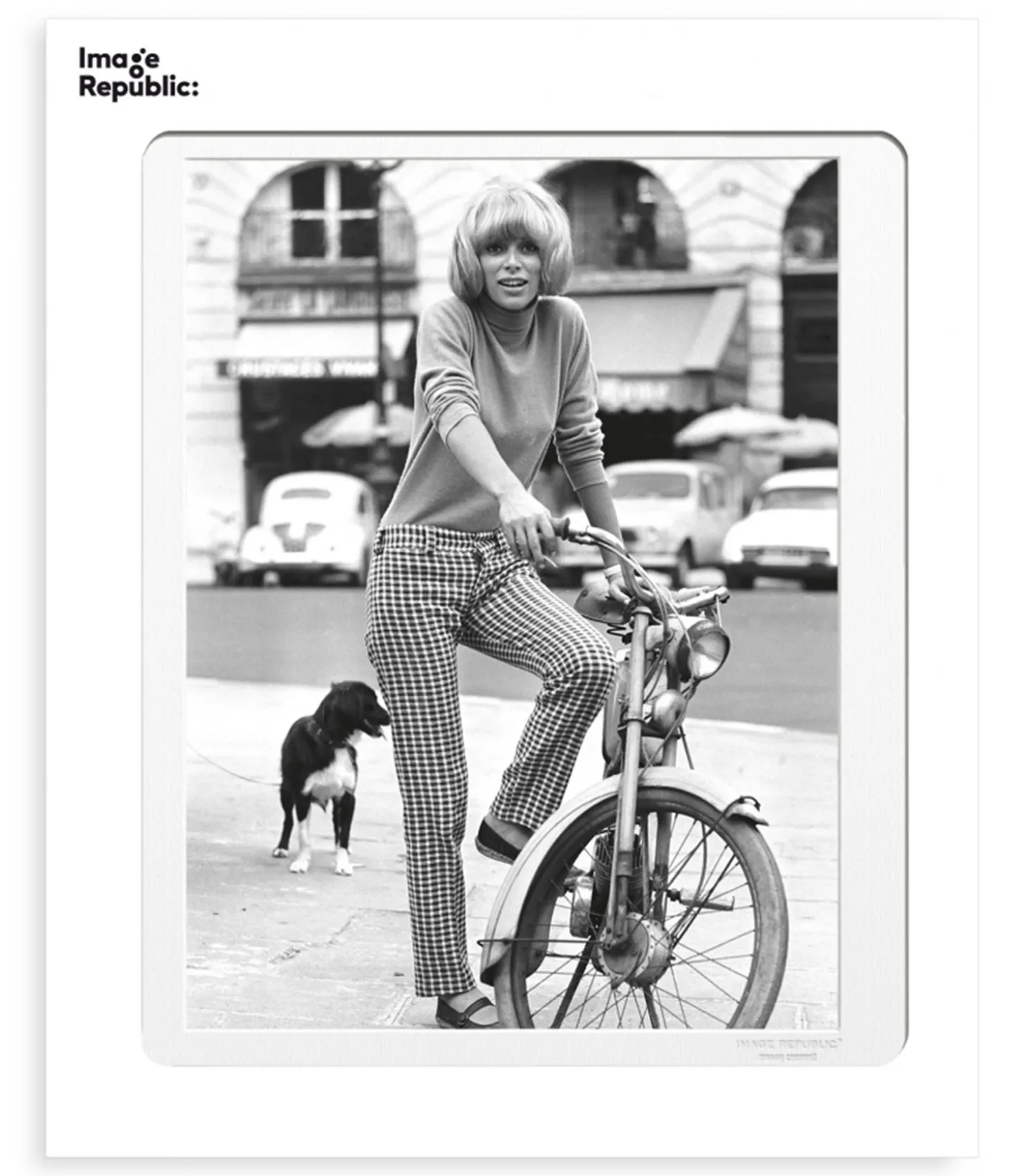 Affiche Mireille Darc vélo 40 x 50 cm-Image Republic Outlet