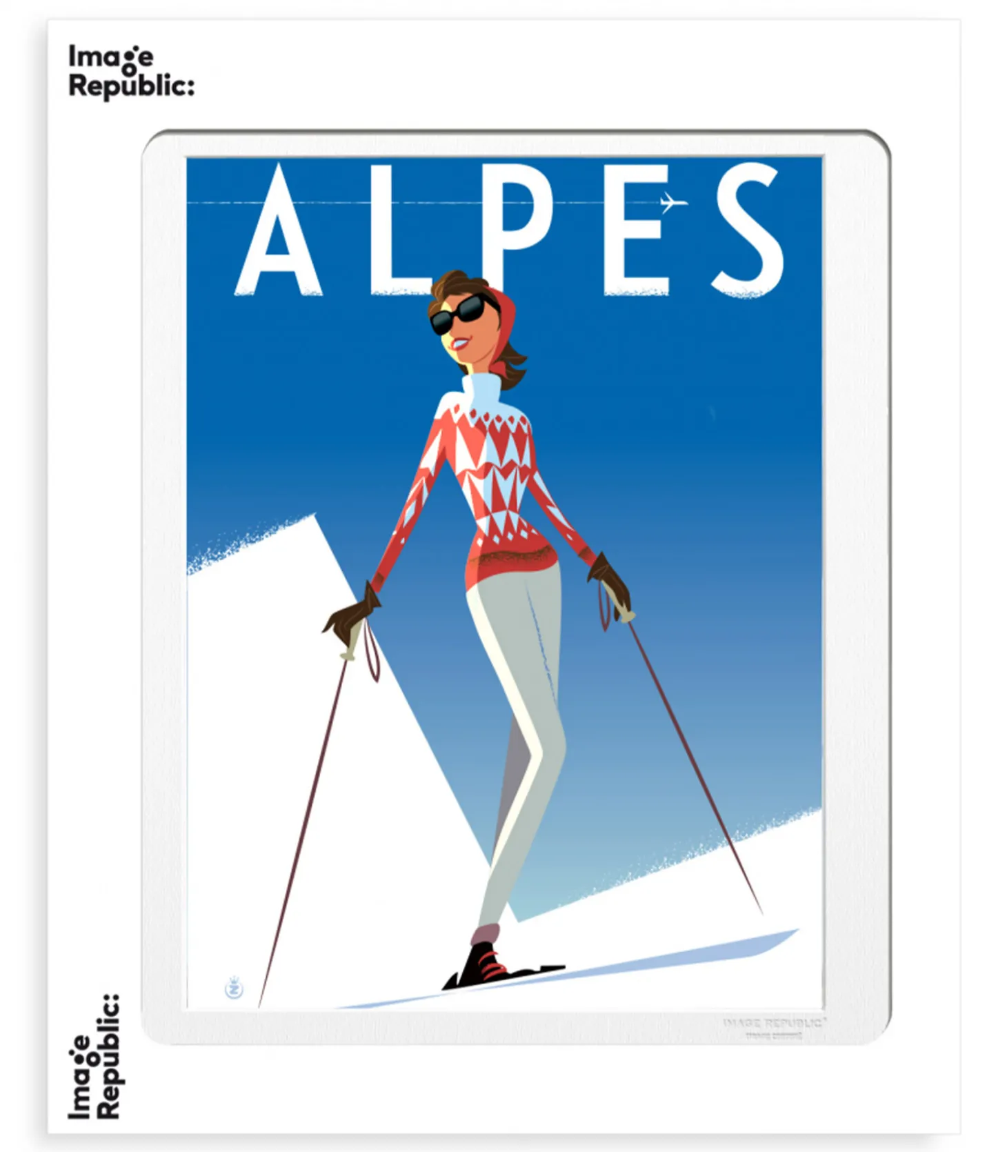 Affiche Monsieur Z Alpes Fille Rouge 56 x 76 cm-Image Republic Discount