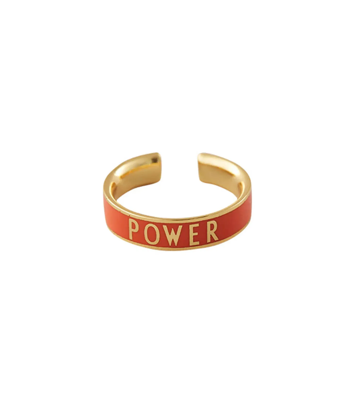 Bague Ajustable Candy Word Power Orange Tiger-Design Letters Shop