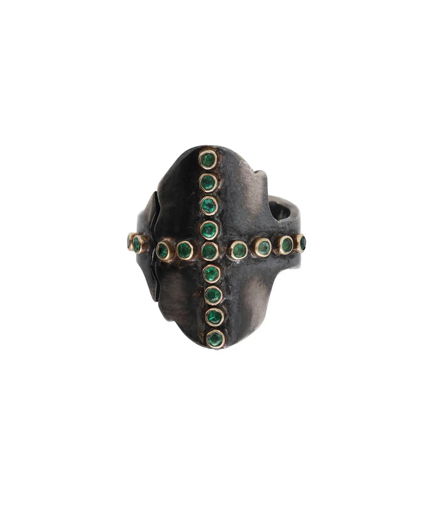 Bague Cross Ring Emerald-Patricia Arango Best