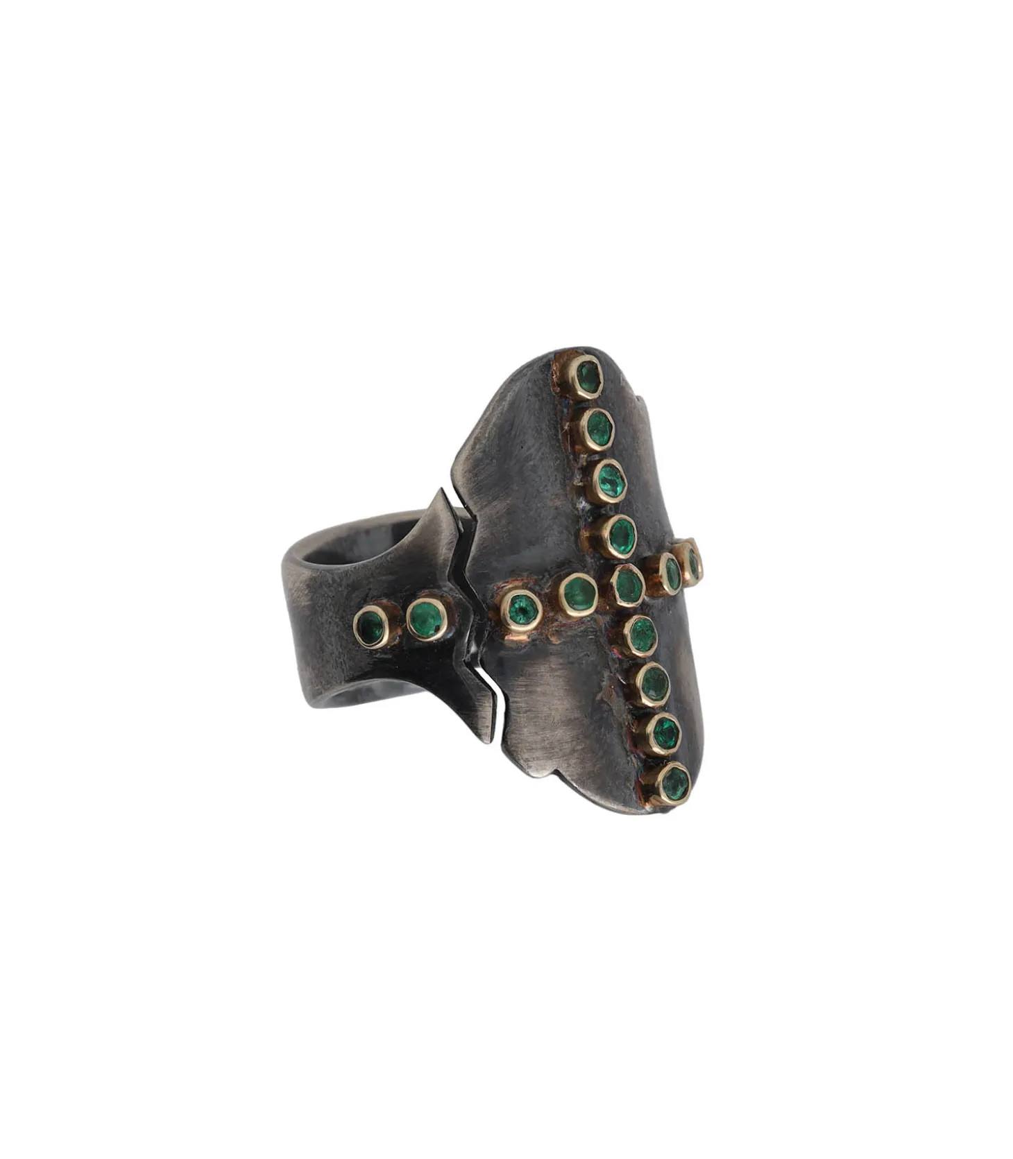 Bague Cross Ring Emerald-Patricia Arango Best