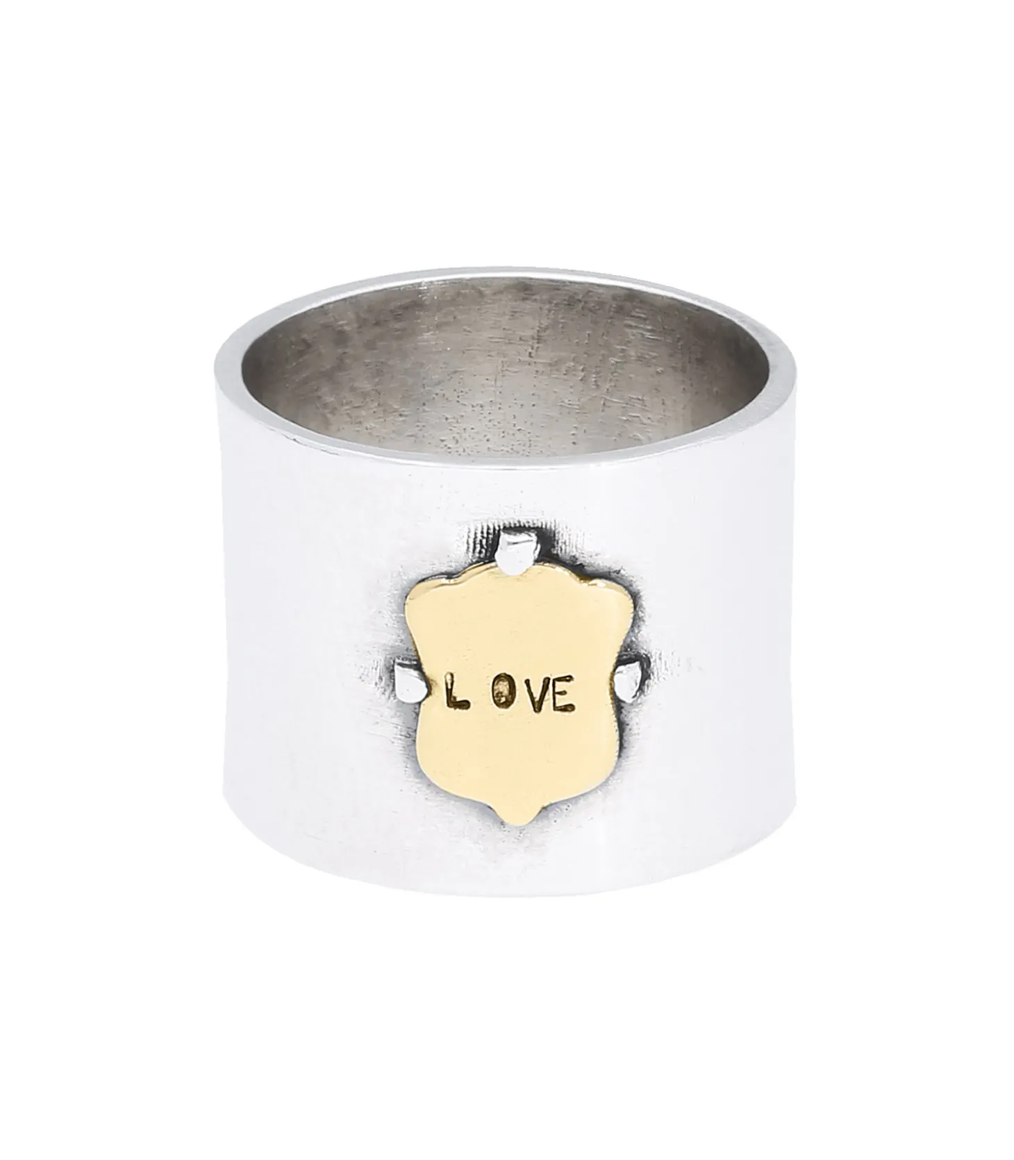 Bague Love en argent et blason or-Corpus Christi New