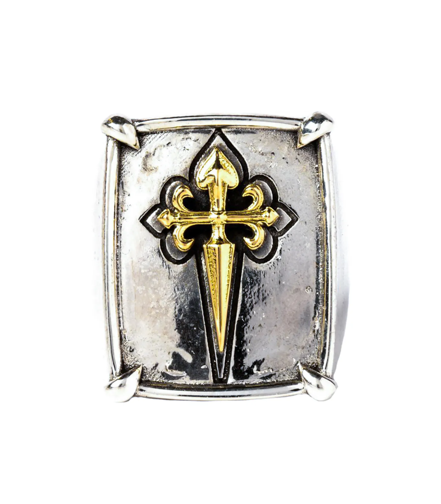 Bague New Cross en argent et or-Corpus Christi Best Sale