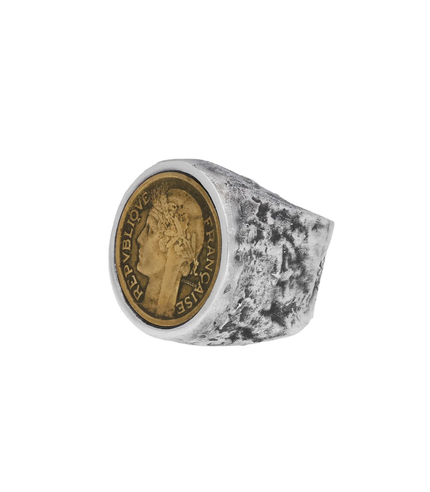 Bague pièce République Française argent-Roc Paris Cheap