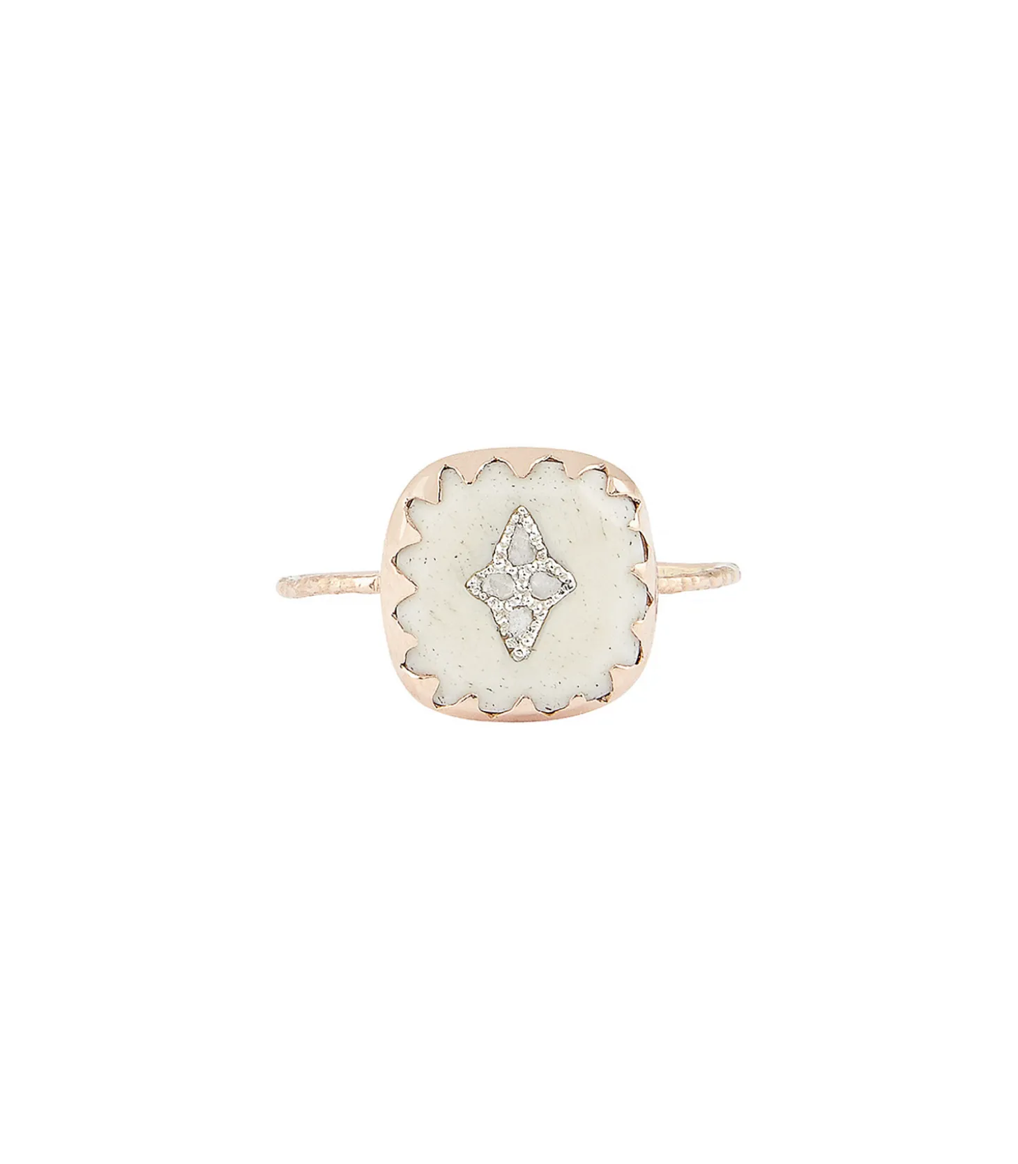 Bague Pierrot Blanc et Diamants-Pascale Monvoisin Clearance