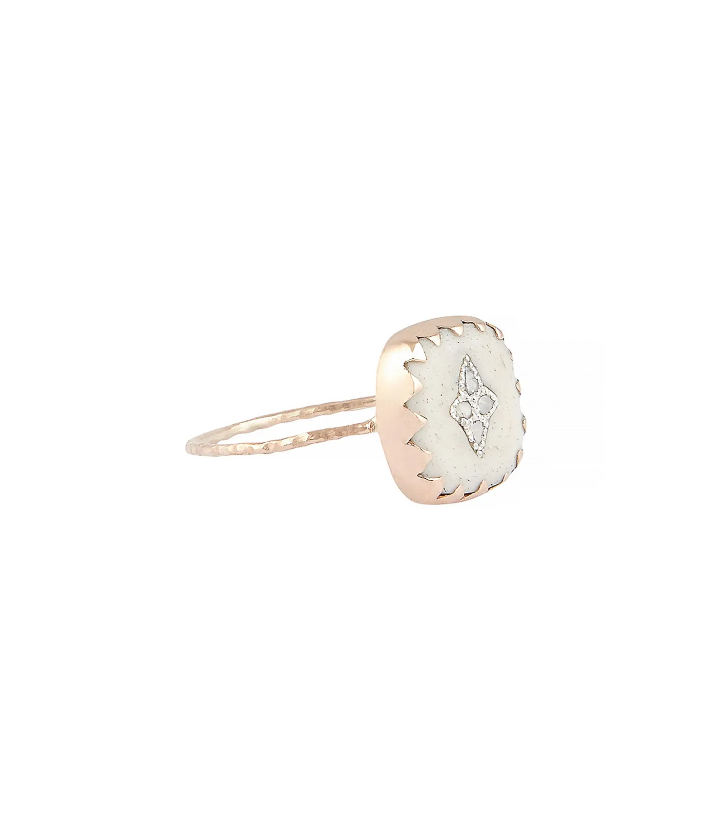 Bague Pierrot Blanc et Diamants-Pascale Monvoisin Clearance