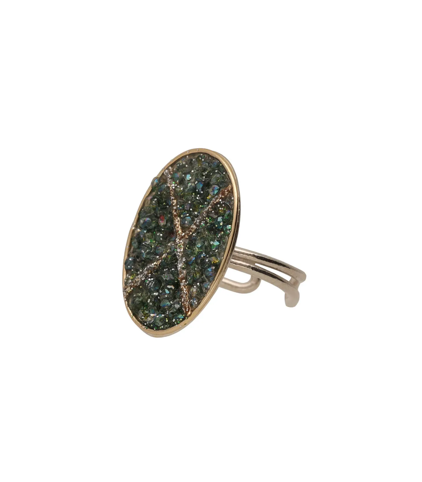 Bague Sublime Stella Croix Fermé Zirconium Vert-Lsonge Discount