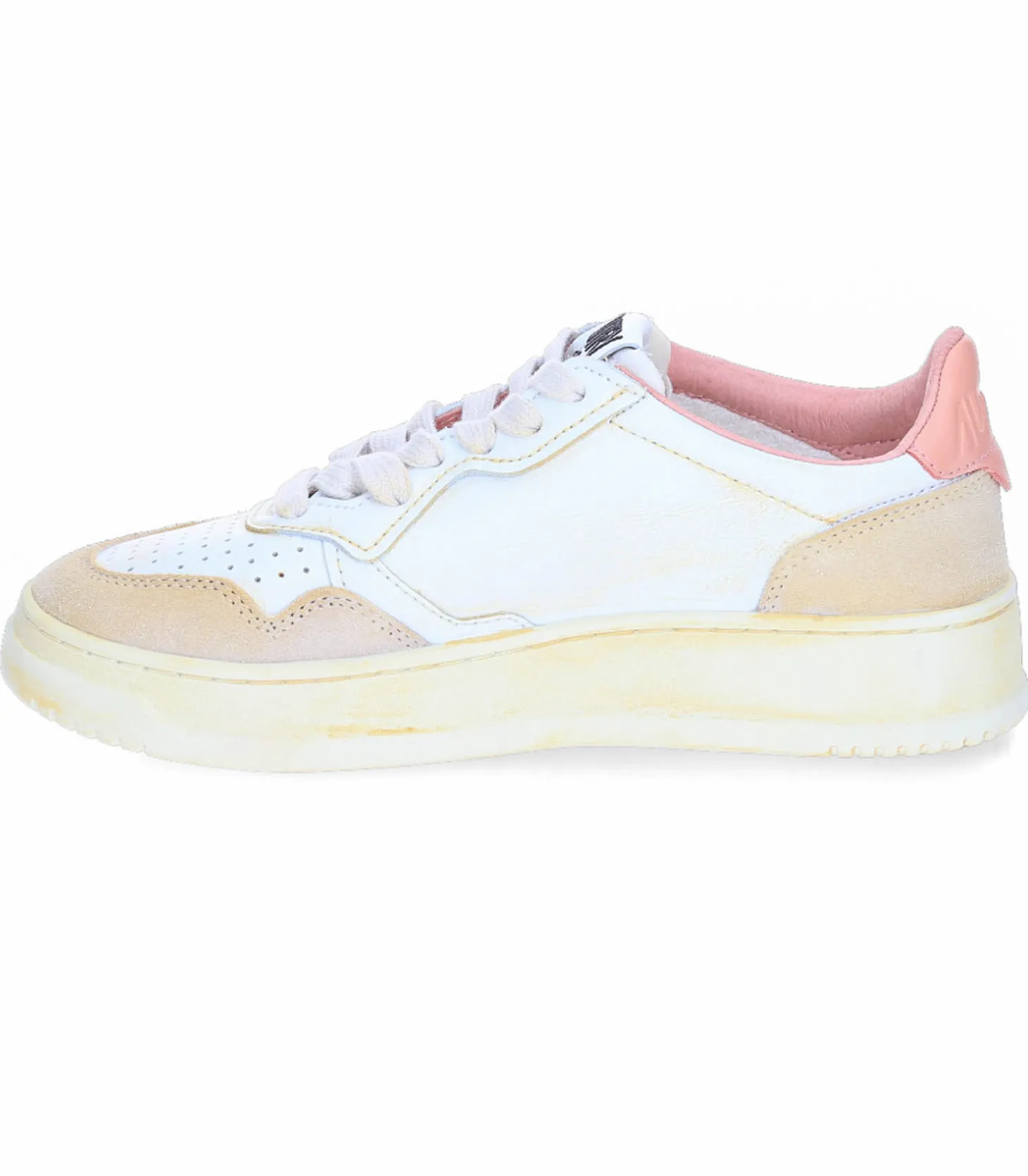 Baskets Medalist Low Super Vintage Blanc Jaune et Sashimi-Autry Sale