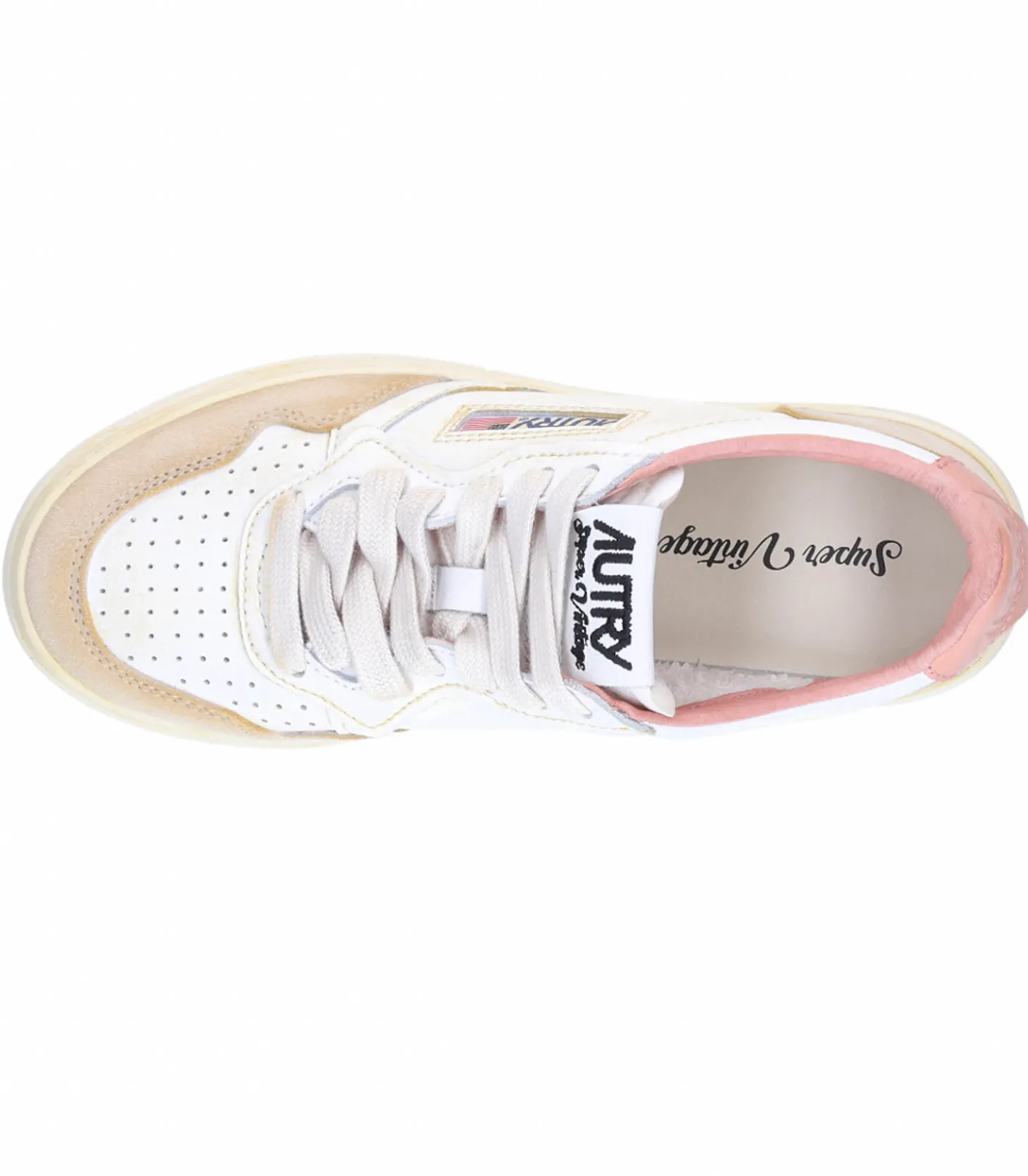 Baskets Medalist Low Super Vintage Blanc Jaune et Sashimi-Autry Sale