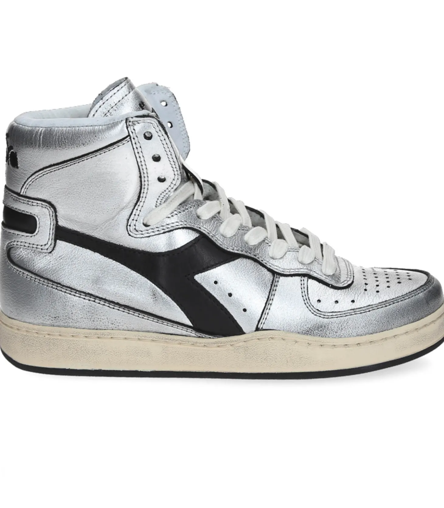 Baskets MI Silver Used Argento/Nero-Diadora Hot