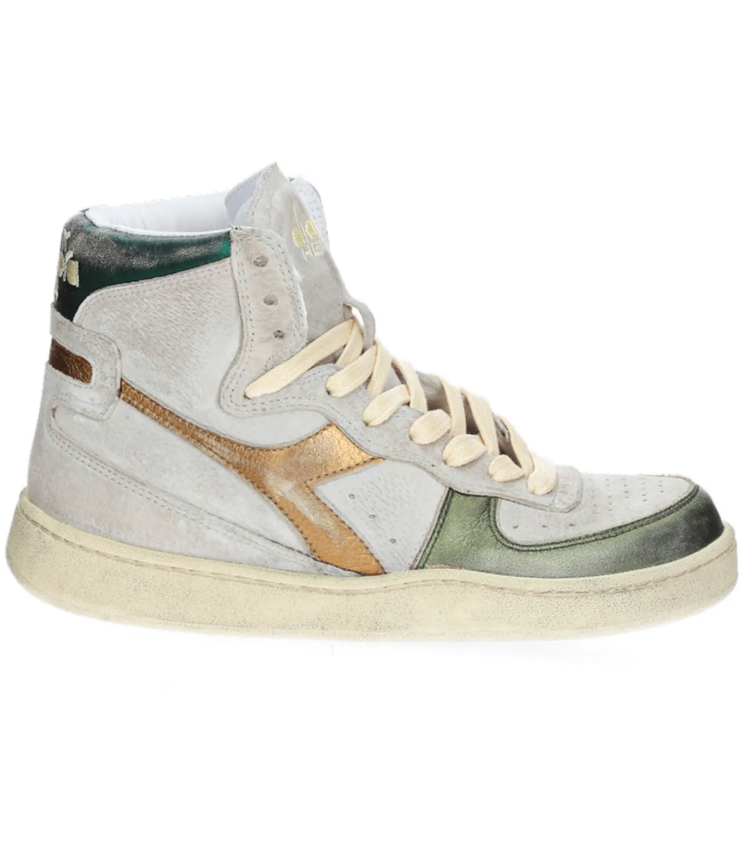 Baskets Montantes MI Metal Pigskin Oyster White-Diadora Best