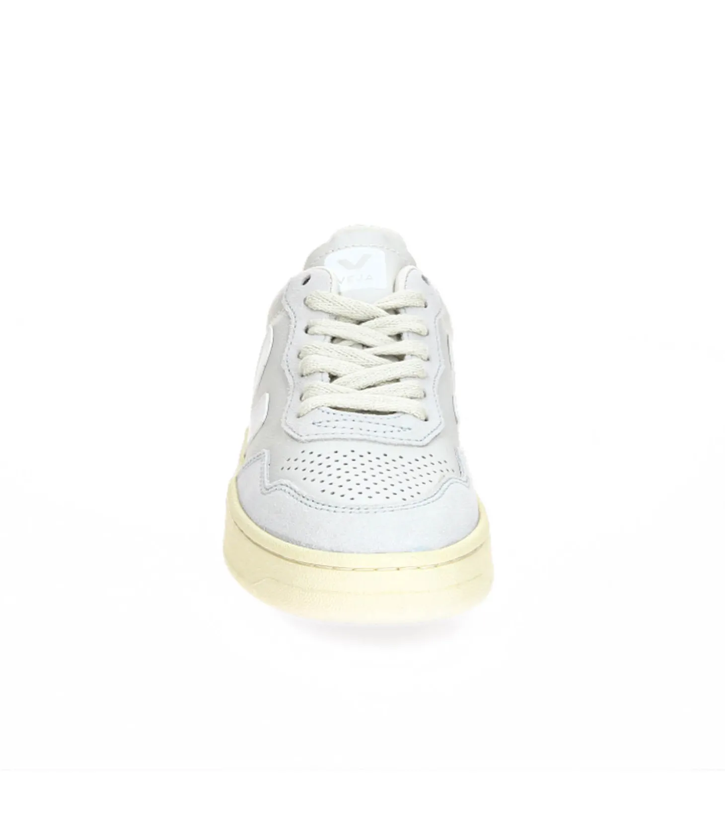 Baskets V-90 Leather Gravel White-Veja Cheap