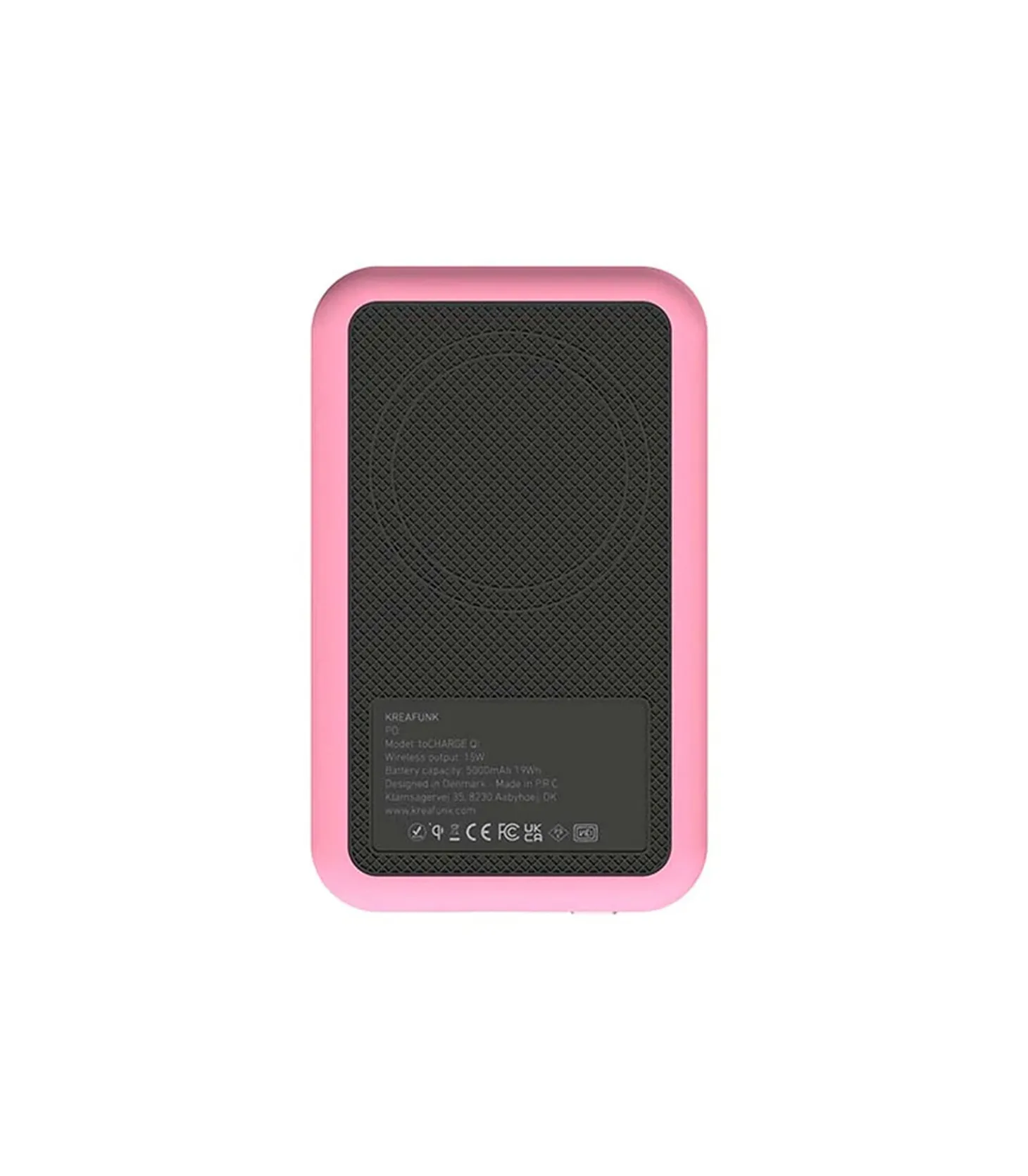 Batterie portable toCHARGE Qi Fresh Pink-Kreafunk Sale