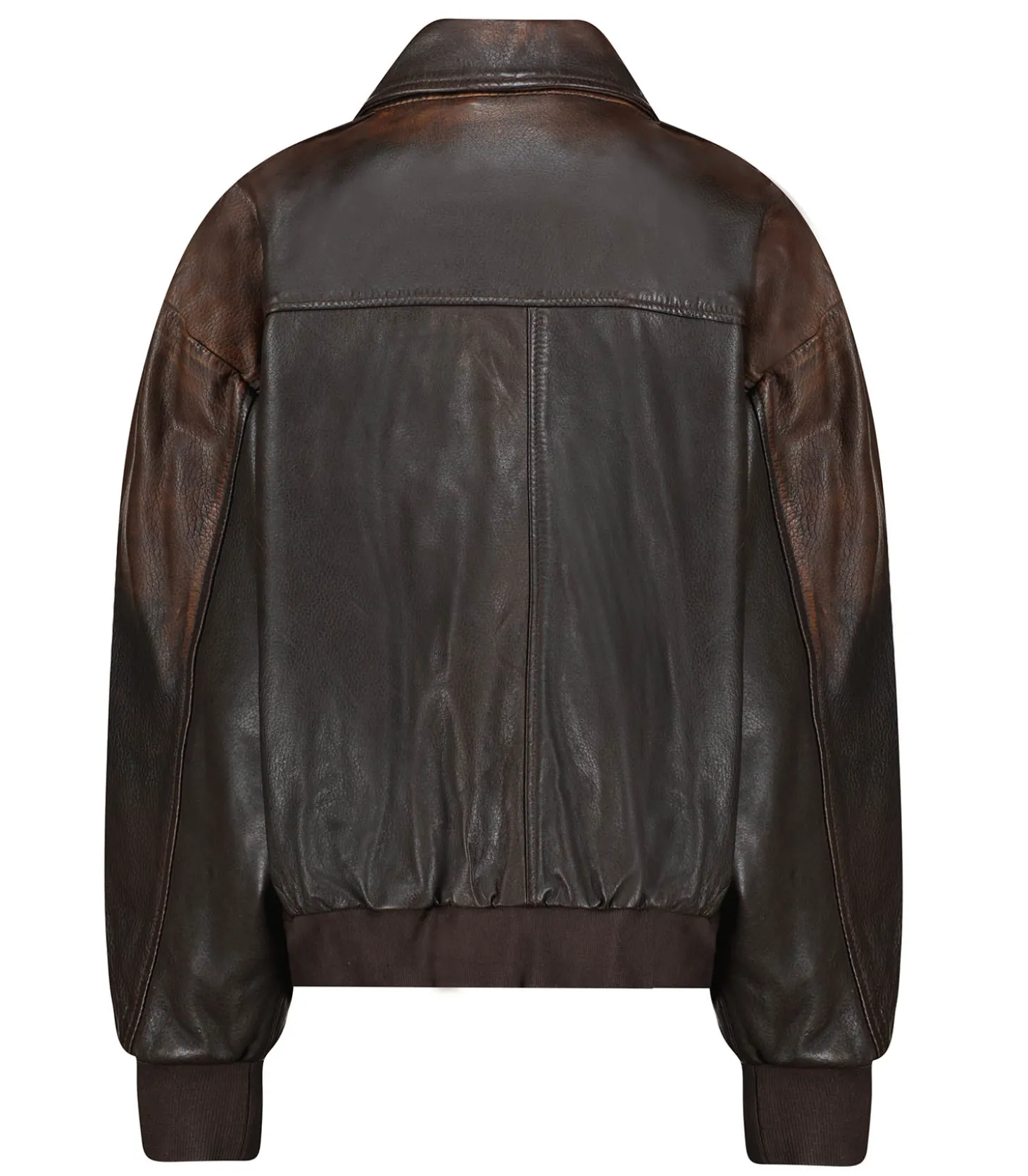 Bomber en cuir Trevanna Rub Off Brown-LAMARQUE Best