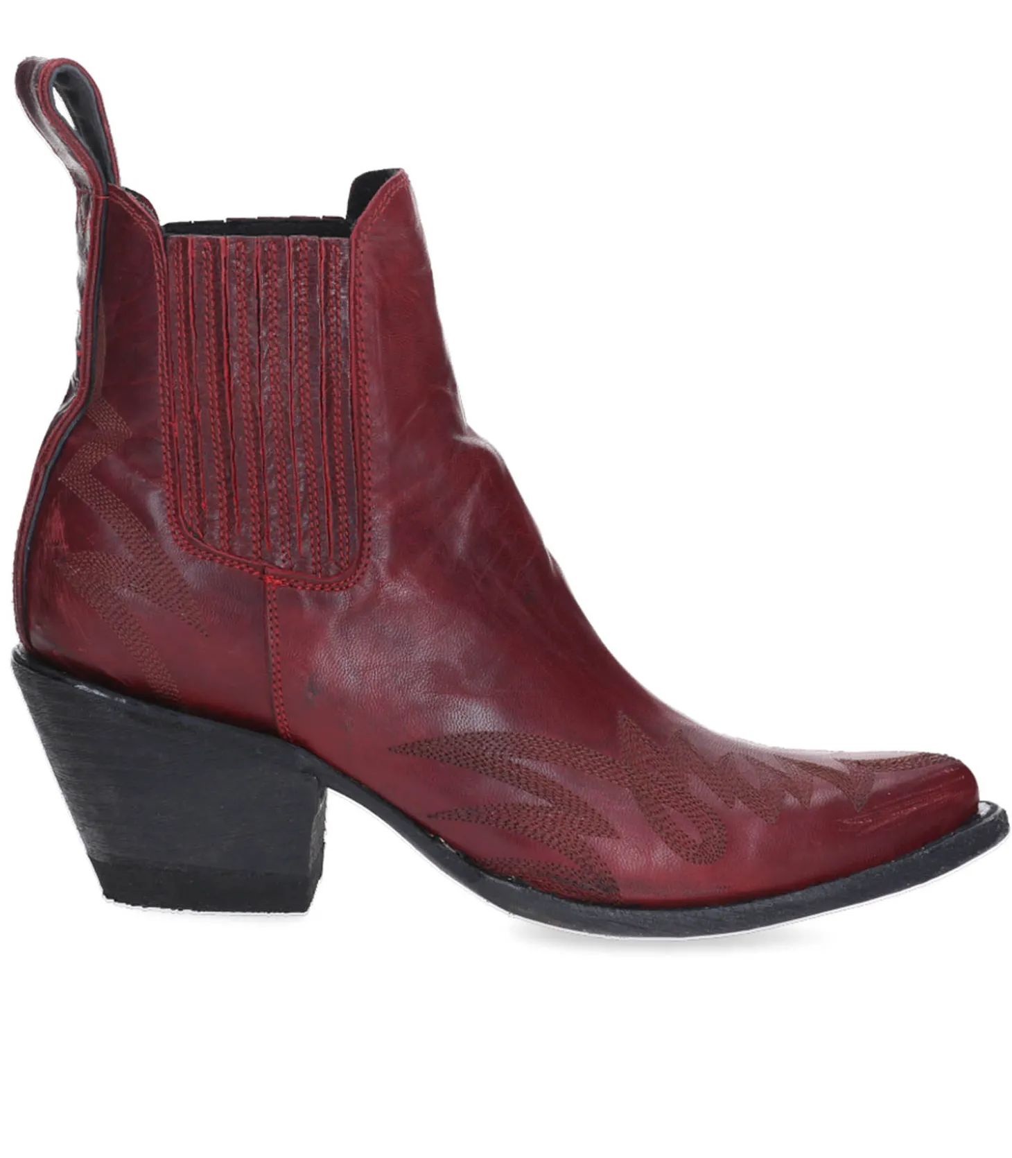 Boots Gaucho Long Stitch Cherry Red-Mexicana Online