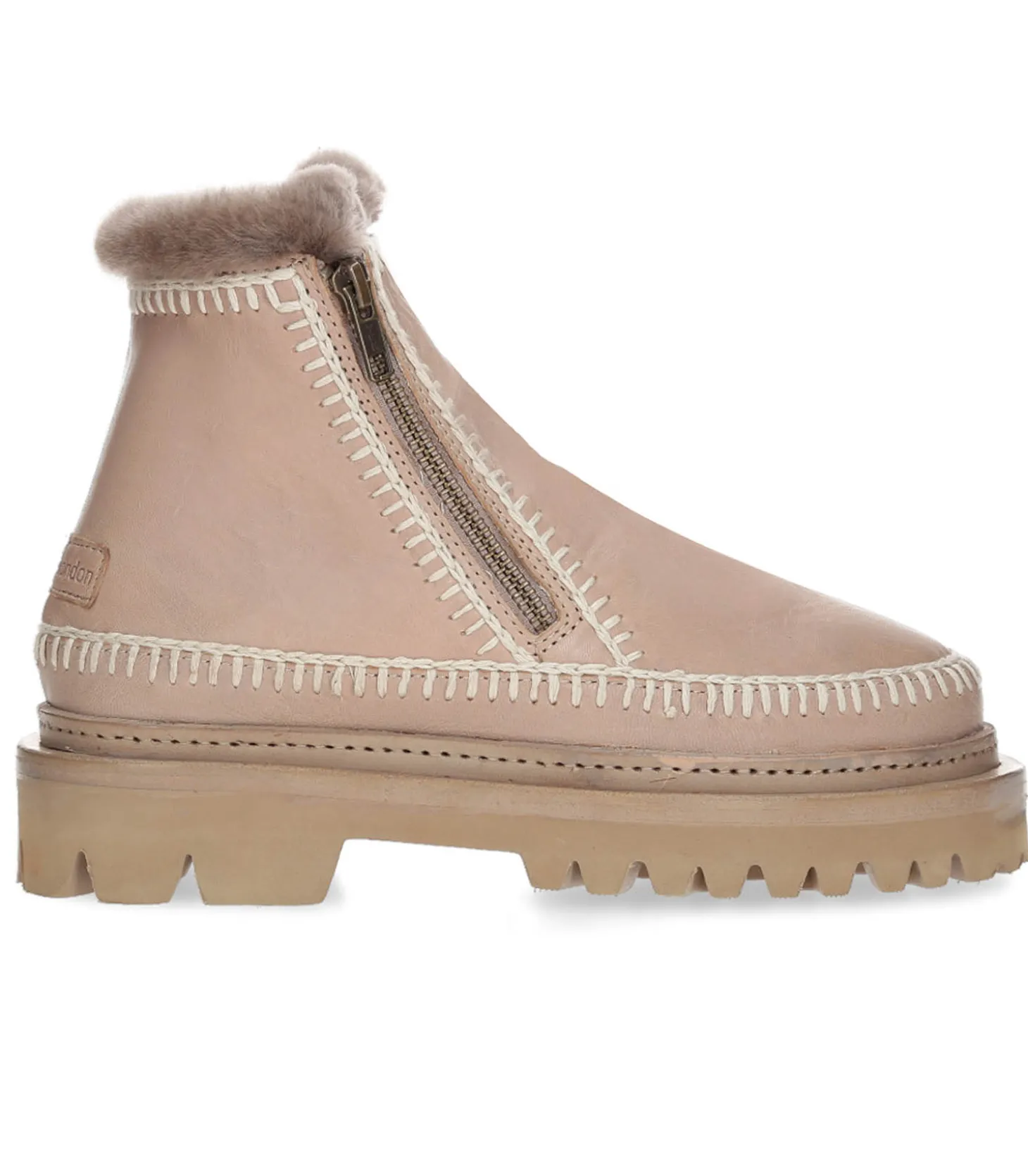 Boots Setsu 3.0 Crochet Leather Stone/Natural-laidback london Hot