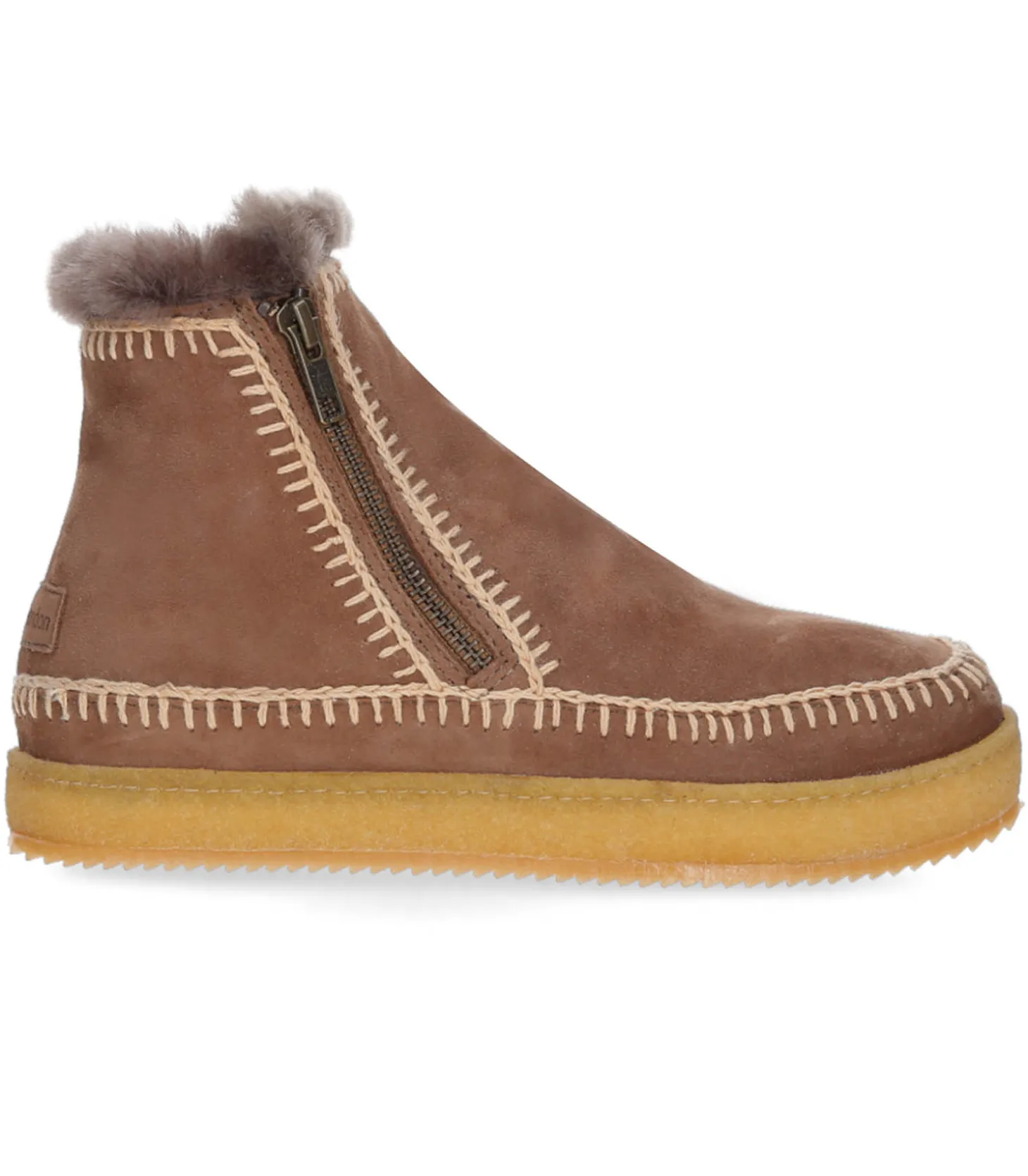 Boots Setsu Crochet Crepe Suede Camel/Beige-laidback london Hot