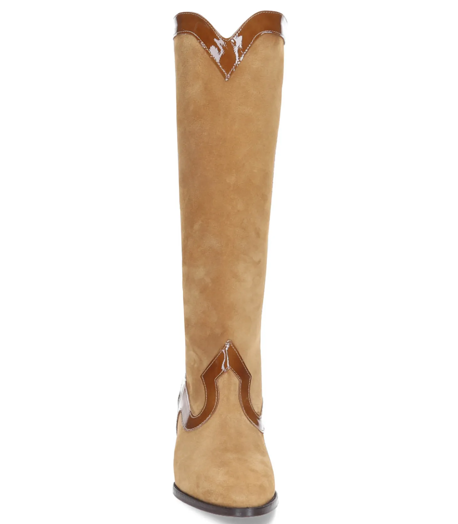 Bottes Dakota en cuir lisse Camel-Socque Paris Discount