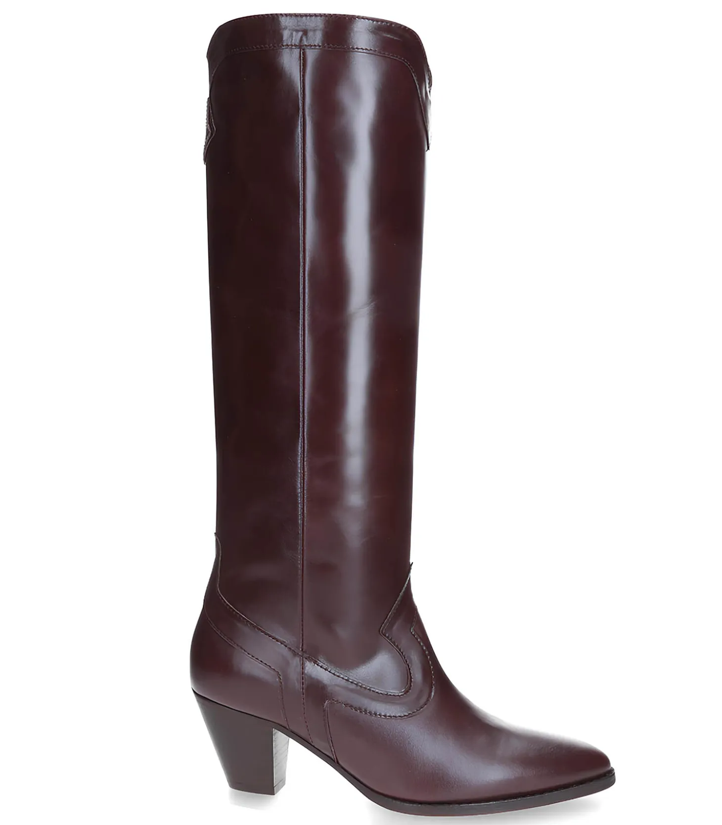 Bottes Dakota en cuir lisse Chocolat-Socque Paris Store