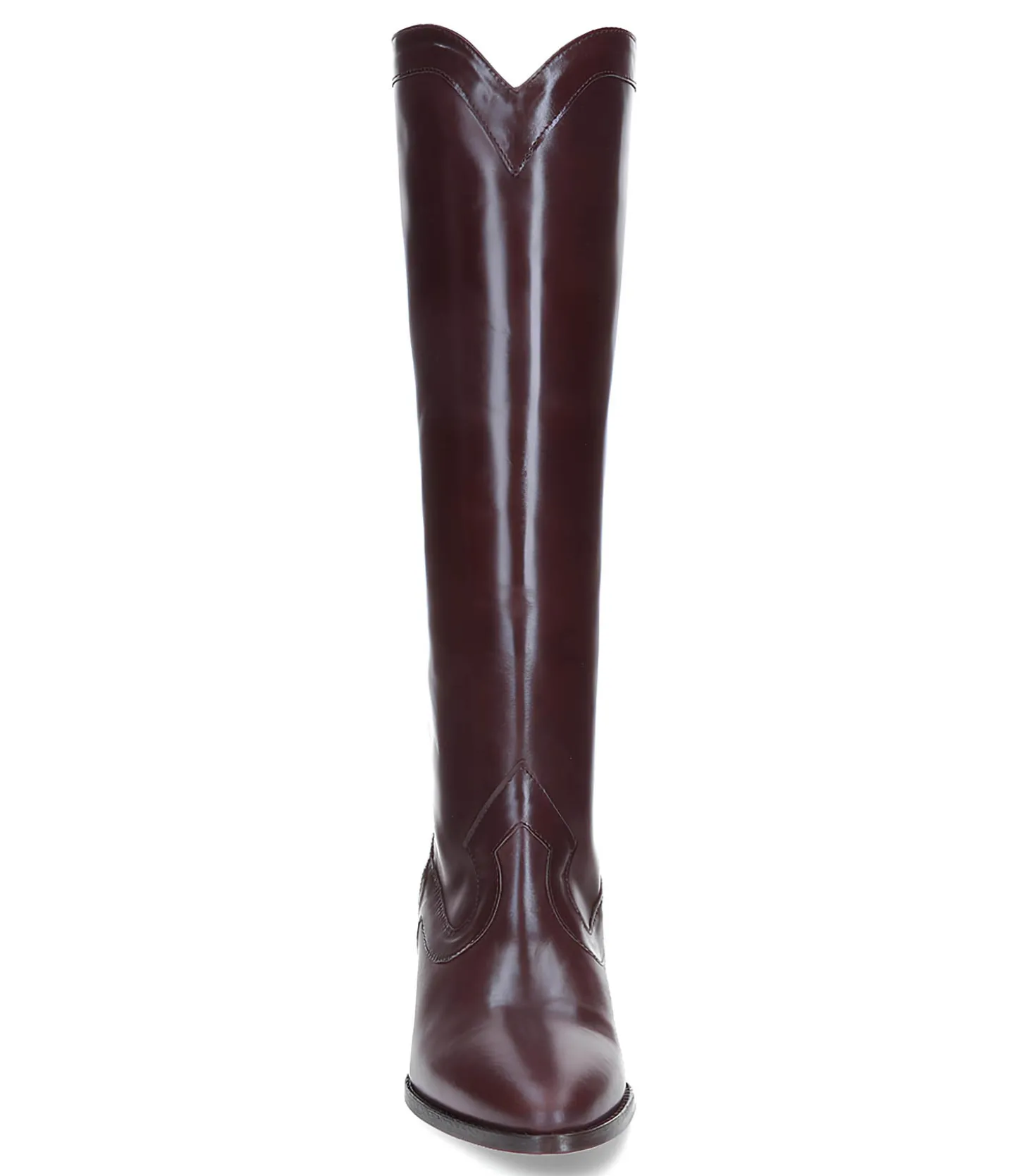 Bottes Dakota en cuir lisse Chocolat-Socque Paris Store