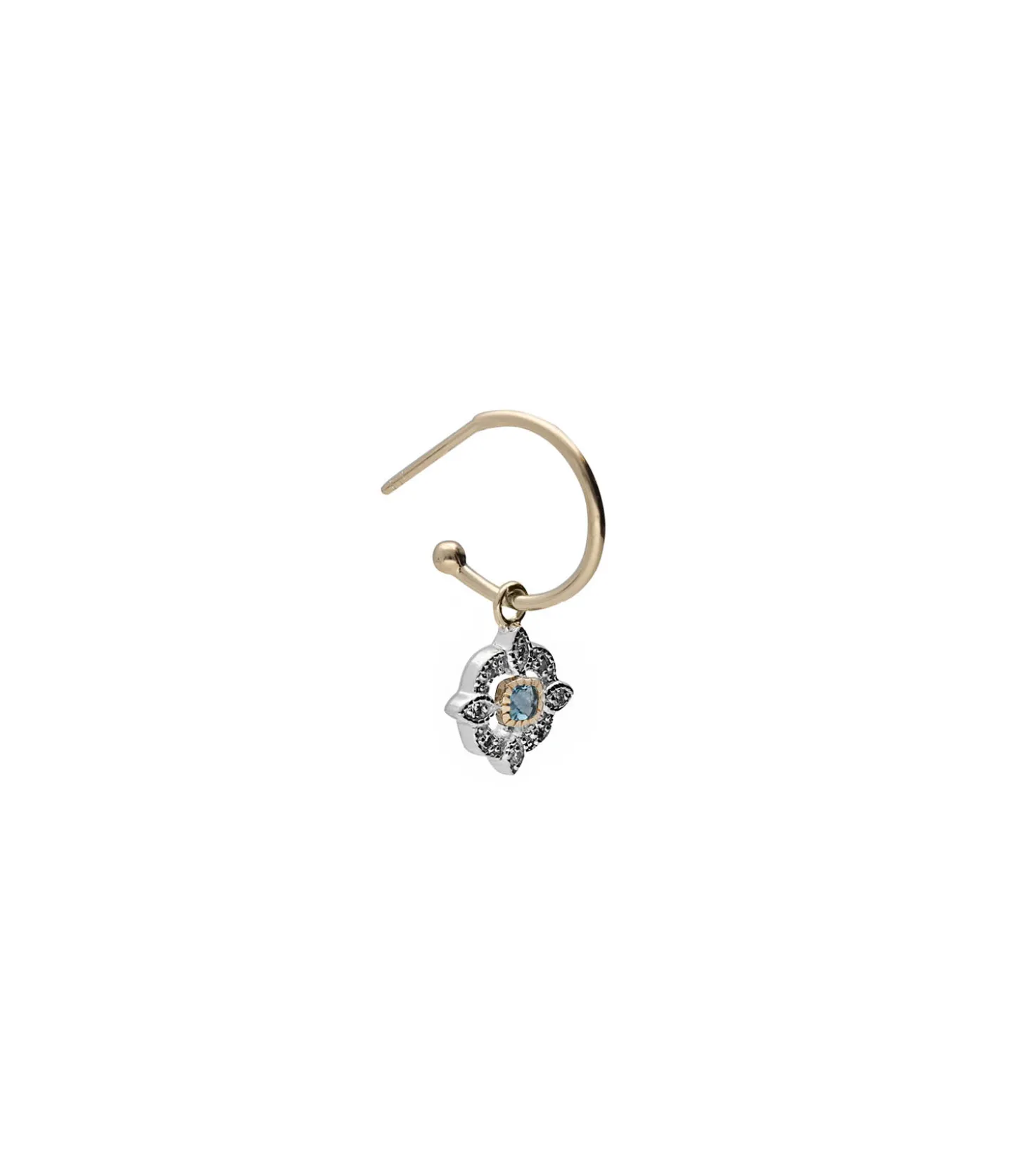 Boucle d'oreille Bettina London Blue Topaz-Pascale Monvoisin Hot