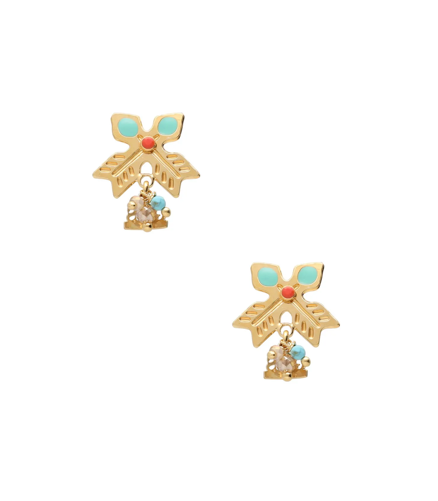 Boucles d'oreilles Puce Arrow Email Doré-Gas Bijoux Cheap