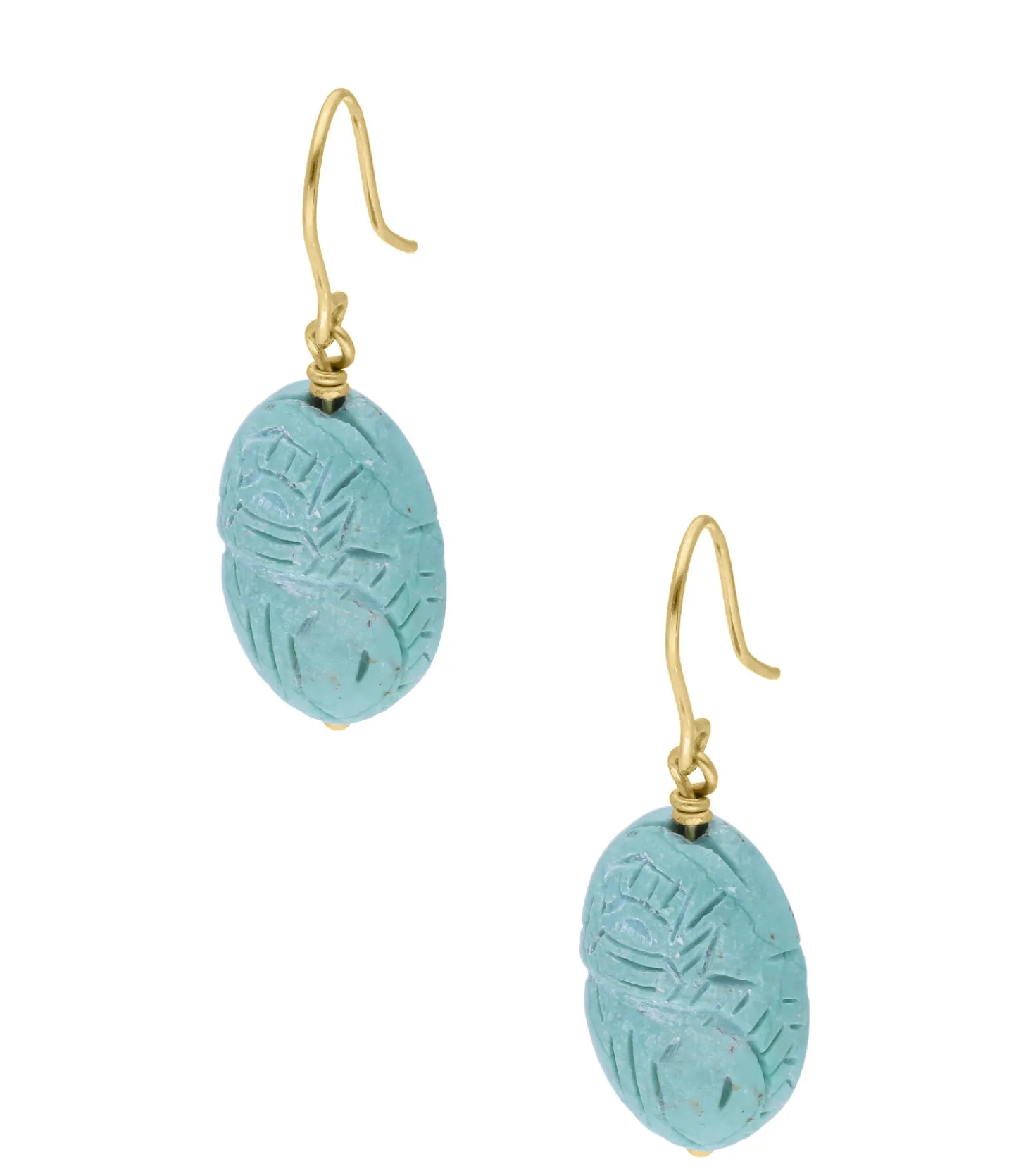 Boucles d'oreilles Scarabée Turquoise-Aurélie Bidermann Discount