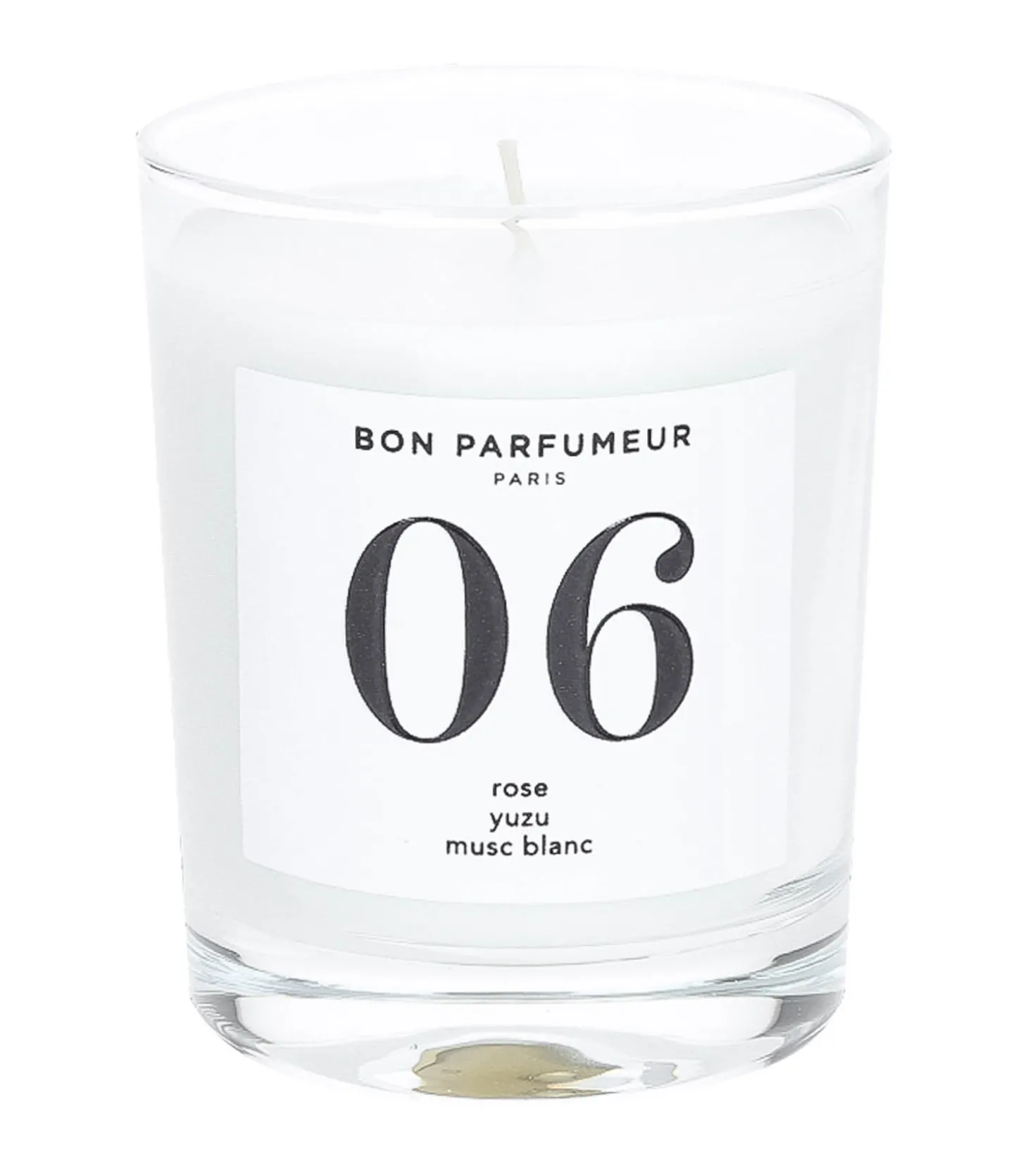 Bougie parfumée 06 Rose, Yuzu et Musc Blanc-Bon Parfumeur Clearance