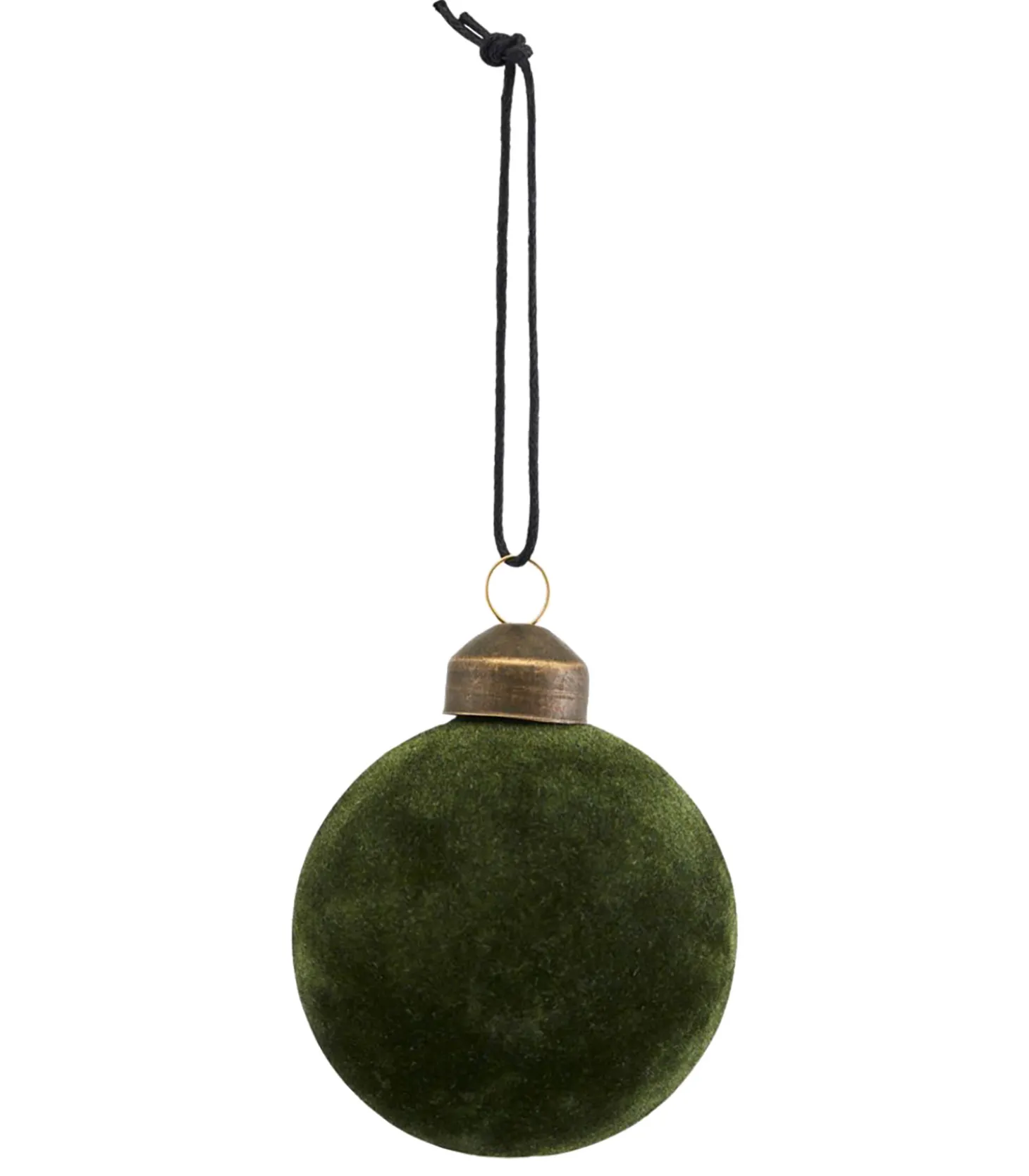 Boule de Noel Flock Dark Green-House Doctor Store