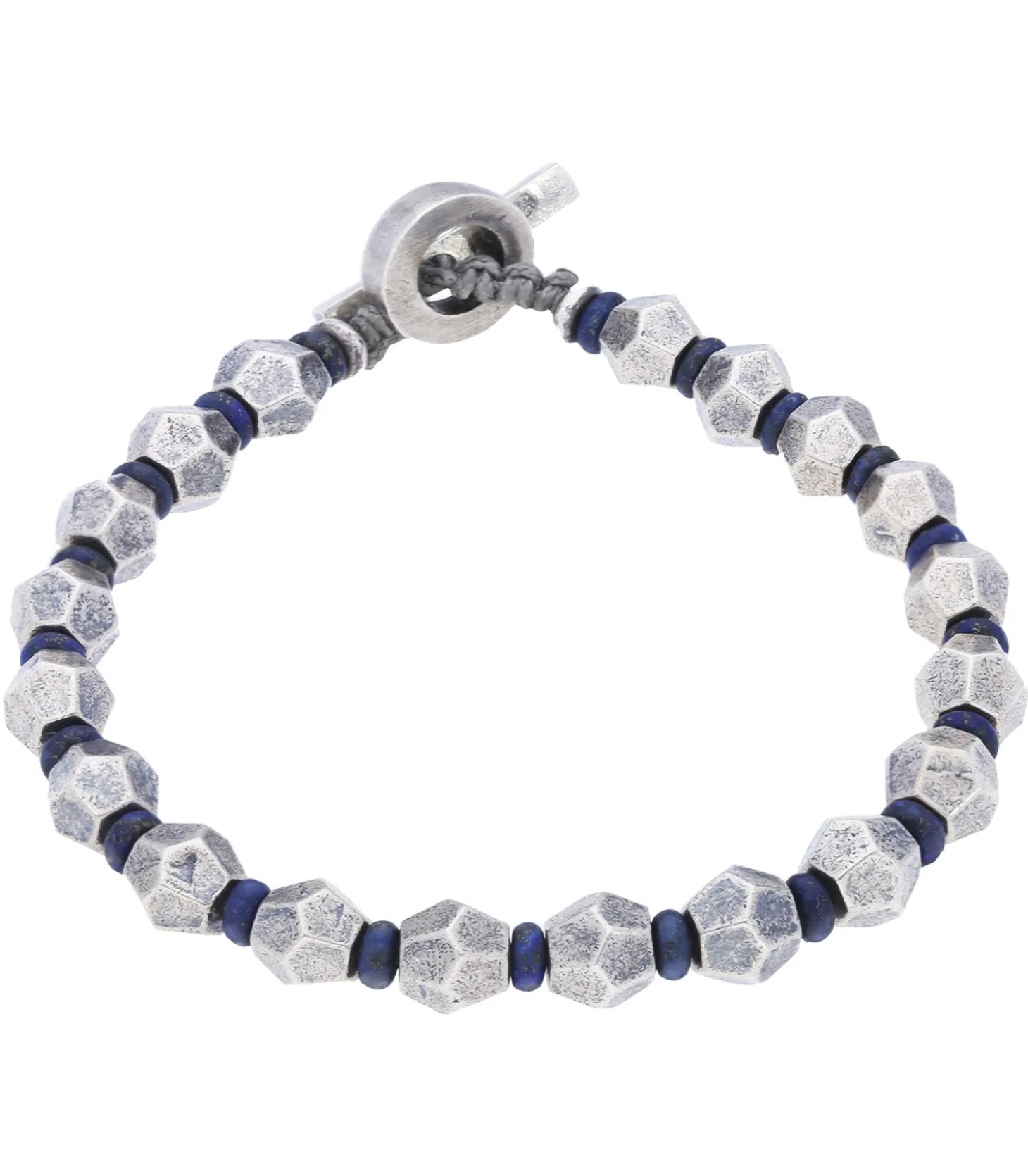 Bracelet Axiom à perles géométriques et lapislazuli-M.Cohen by Maor Online