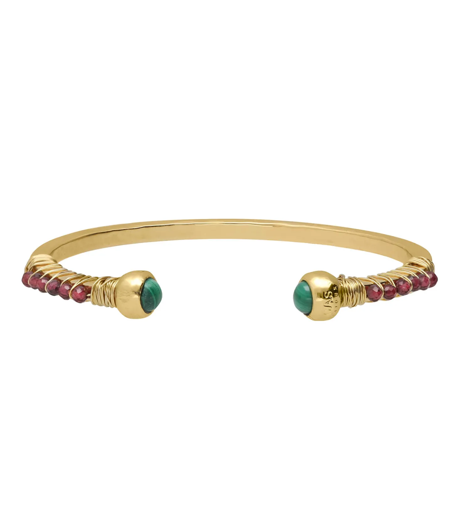 Bracelet Sari Bis doré Malachite-Gas Bijoux Online