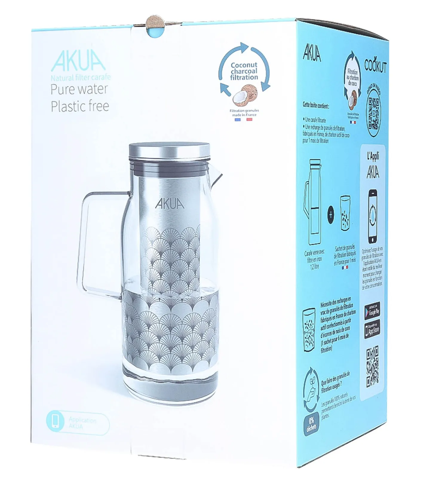 Carafe en Verre et Inox Filtrante-Cookut Store