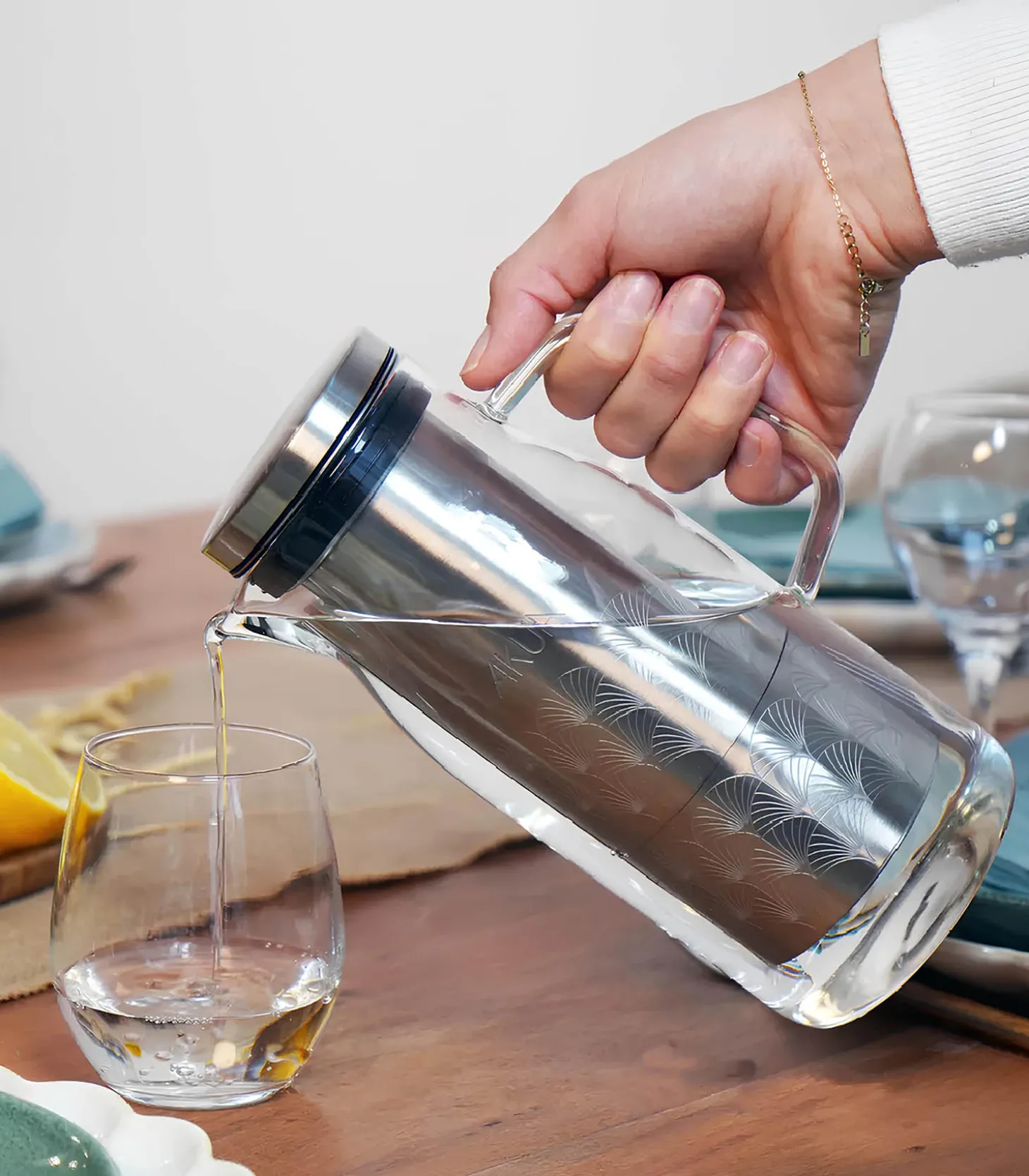 Carafe en Verre et Inox Filtrante-Cookut Store