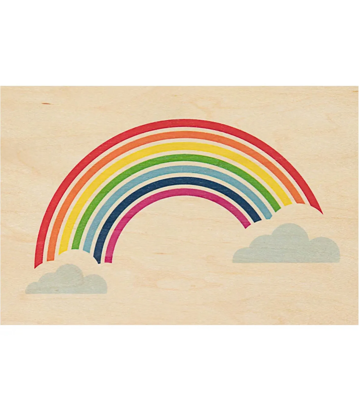 Carte postale en bois Miami Rainbow-Woodhi Shop