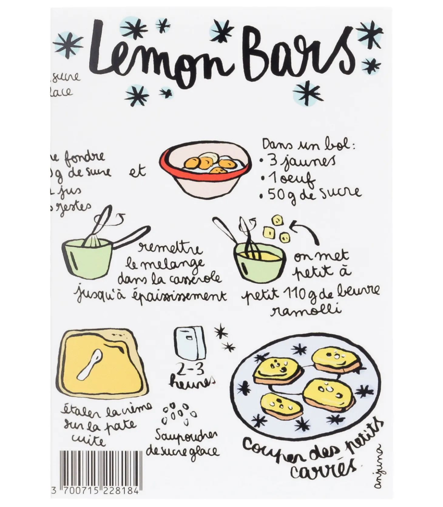 Carte Recette Lemon Bars Anjuna Boutan-Image Republic Hot