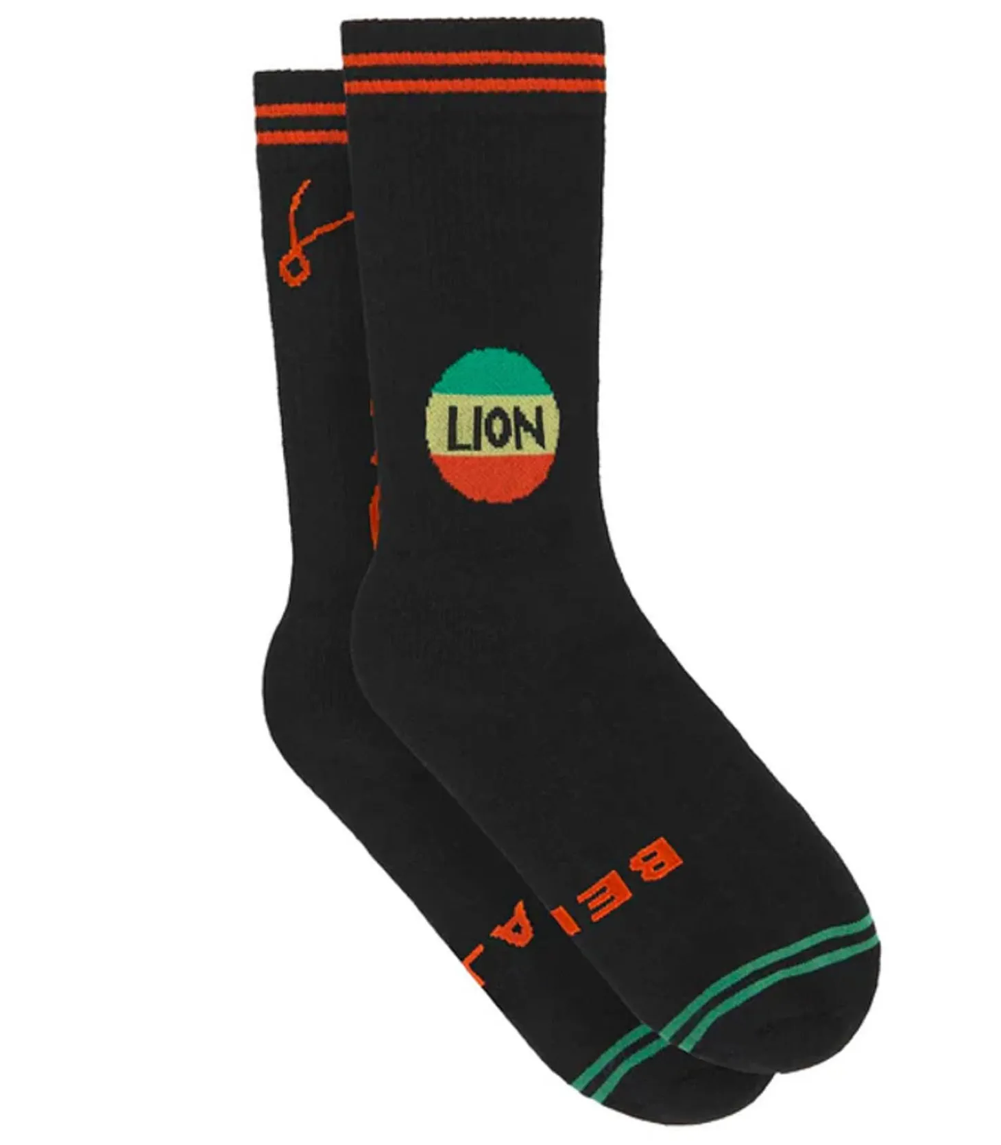 Chaussettes Lion en coton Noir-Bella Freud Online