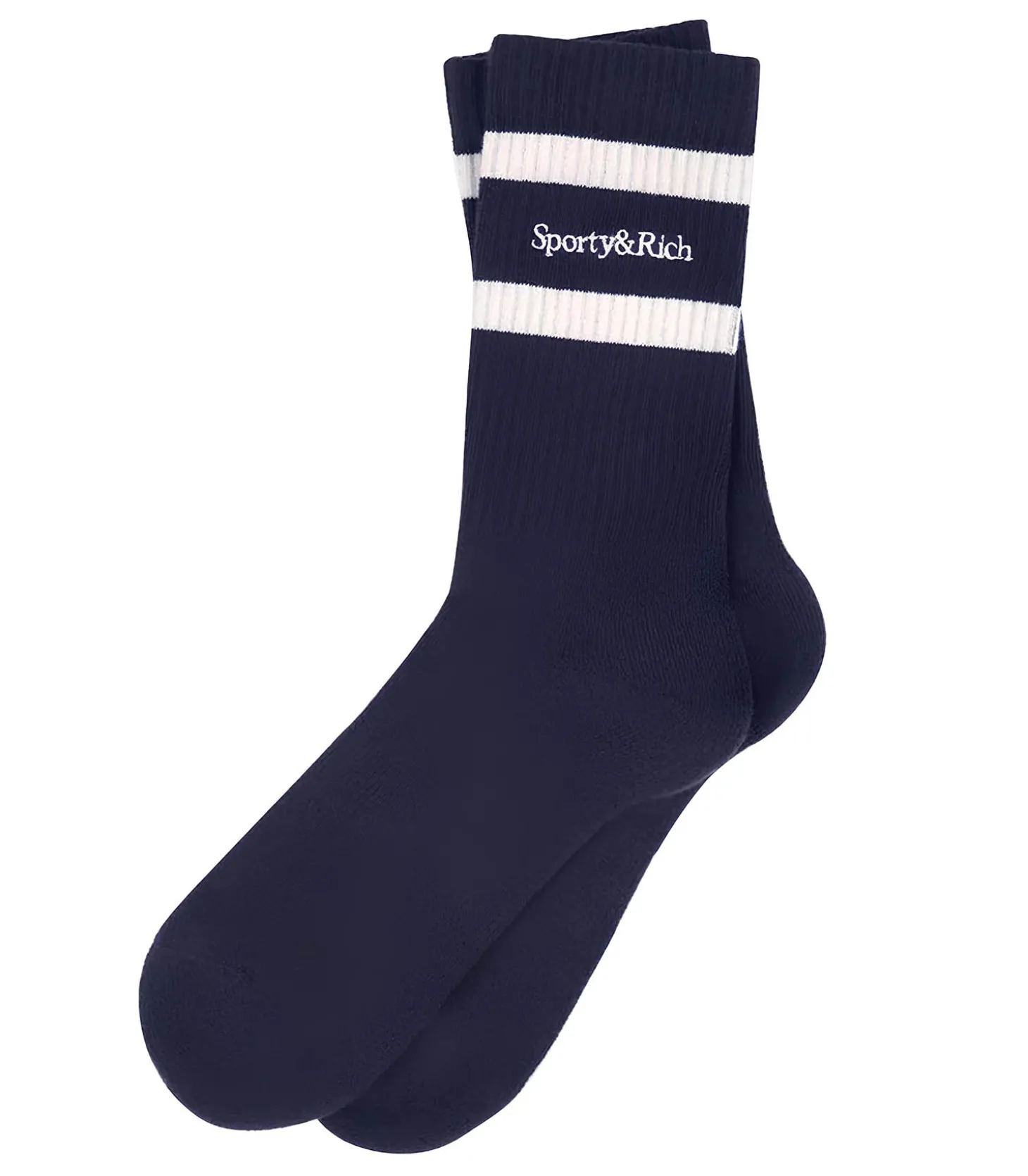 Chaussettes Serif Logo striped Navy-Sporty & Rich Sale