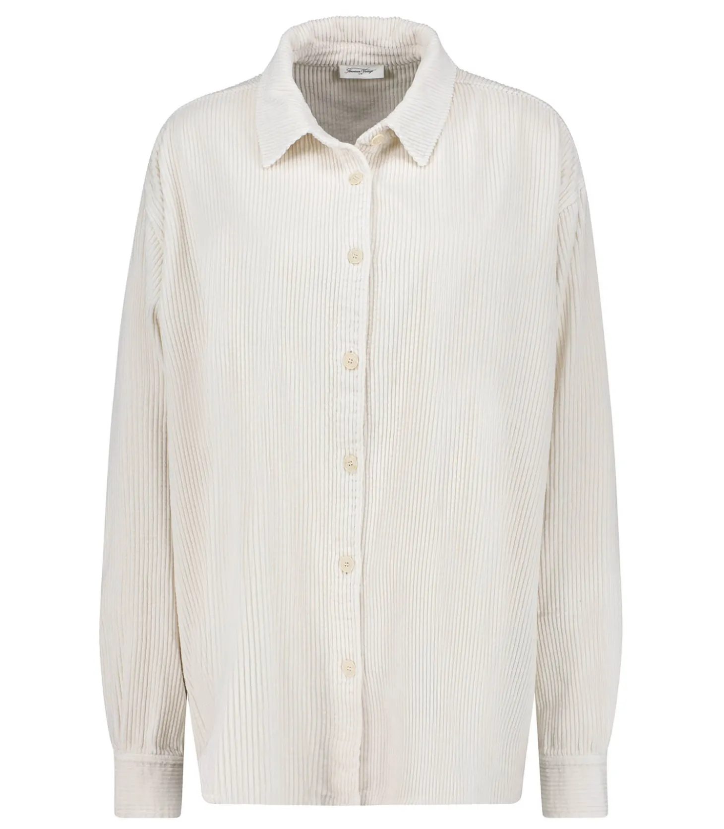 Chemise en Velours Côtelé Padow Ecru Vintage-American Vintage Flash Sale