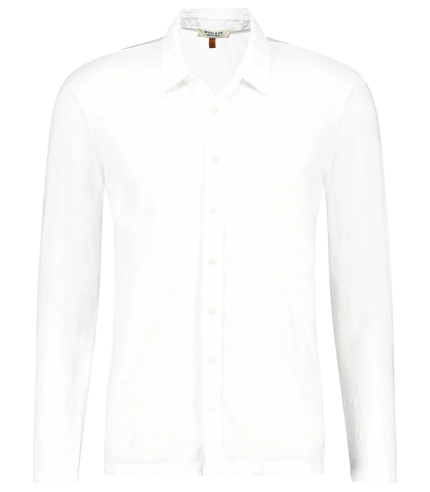 Chemise homme en lin Blanc-Wool&Co Clearance