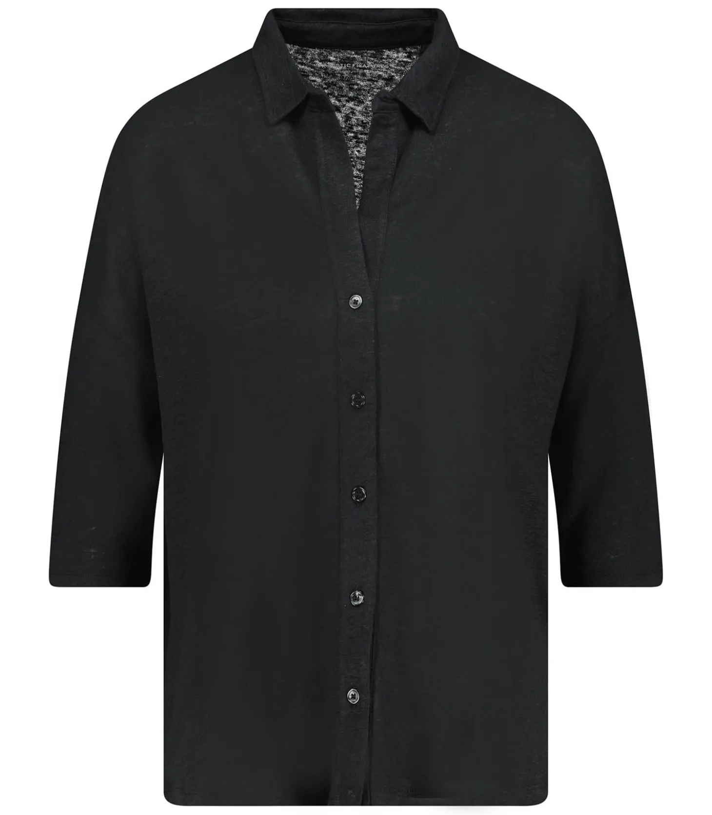 Chemise Manches 3/4 Noir-Majestic Filatures Clearance