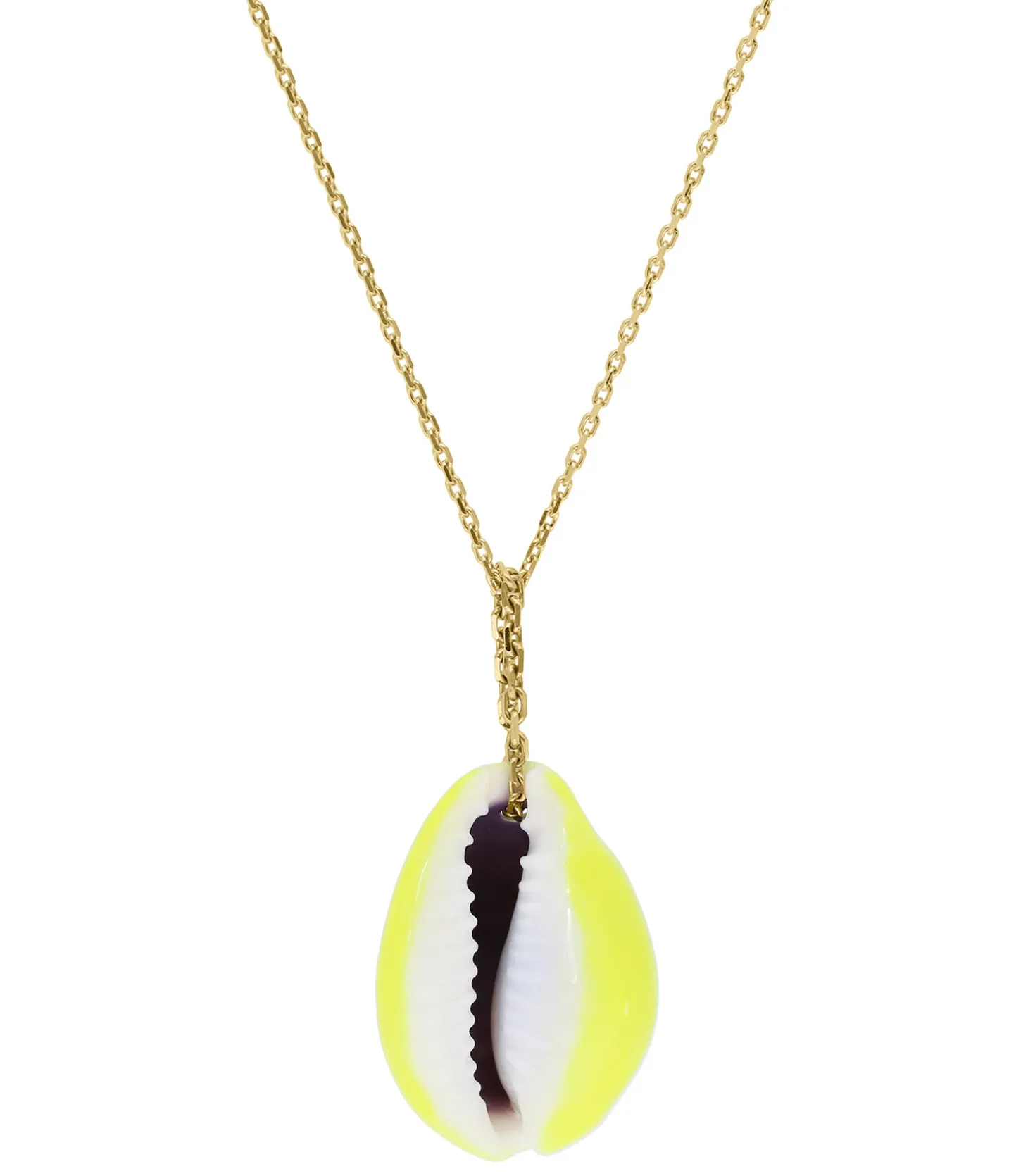 Collier Coquillage Merco Jaune Fluo-Aurélie Bidermann Online