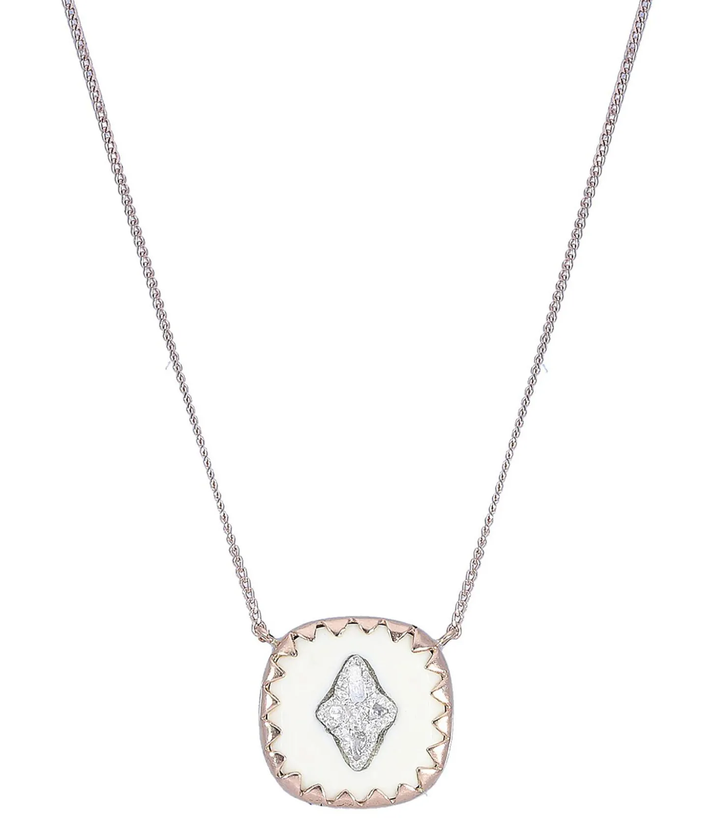 Collier Pierrot n° 2 Blanc et Diamants-Pascale Monvoisin Clearance