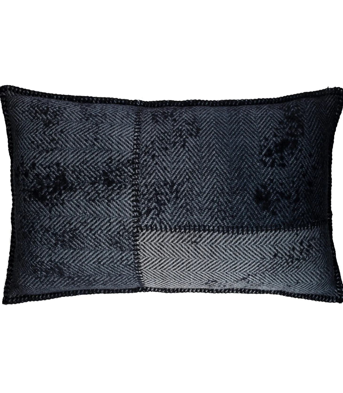 Coussin cachemire et laine 60 x 35 cm bleu-Avant Toi Hot