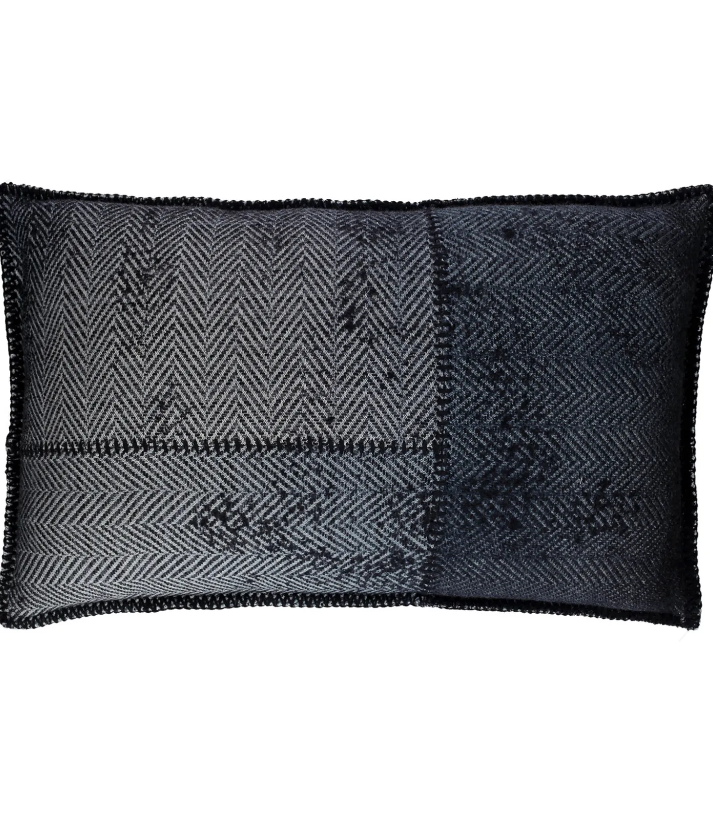 Coussin cachemire et laine 60 x 35 cm bleu-Avant Toi Hot