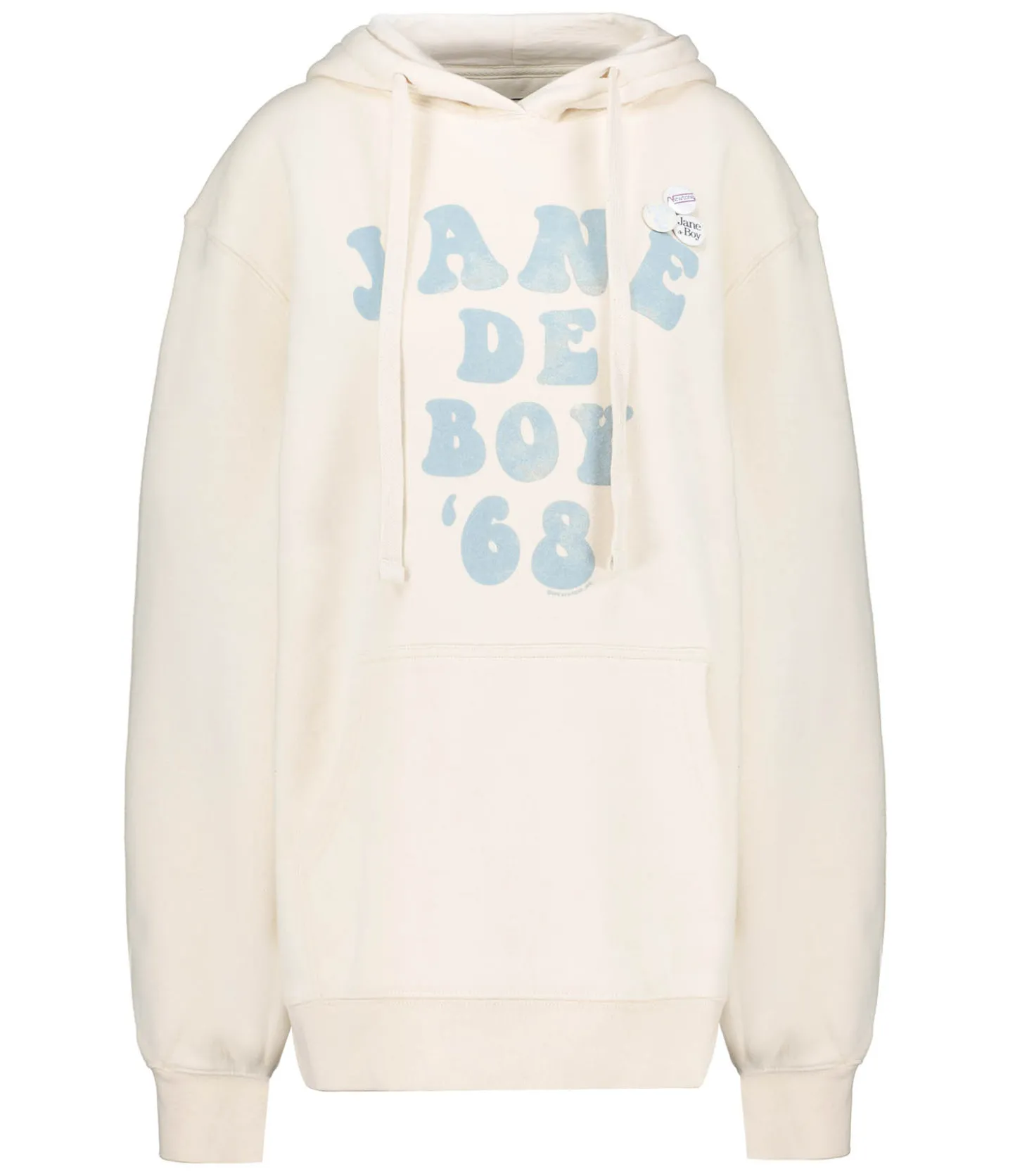 Hoodie Jagger Jane de Boy '68 Natural/Baby Blue-Newtone Best Sale