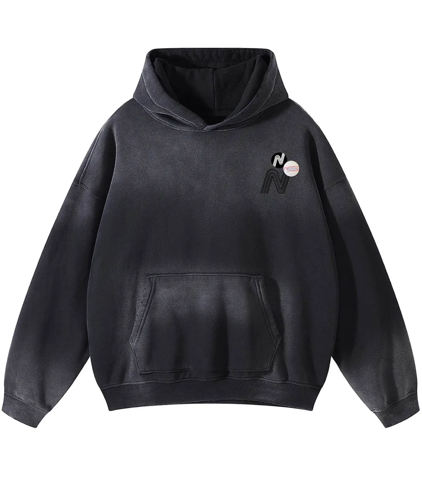 Hoodie Skyler Trade Vintage Black-Newtone Cheap