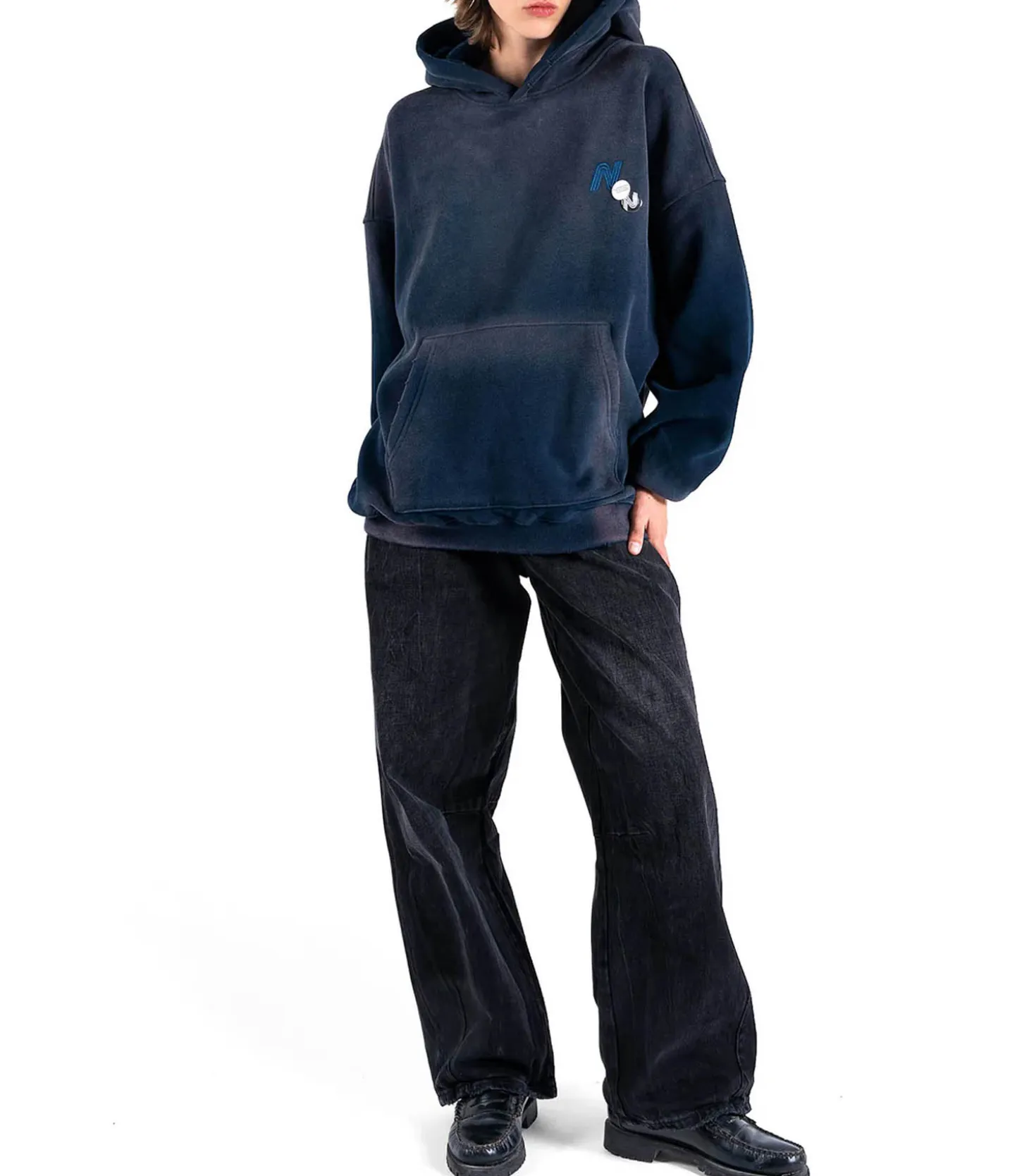 Hoodie Skyler Trade Vintage Blue-Newtone Flash Sale